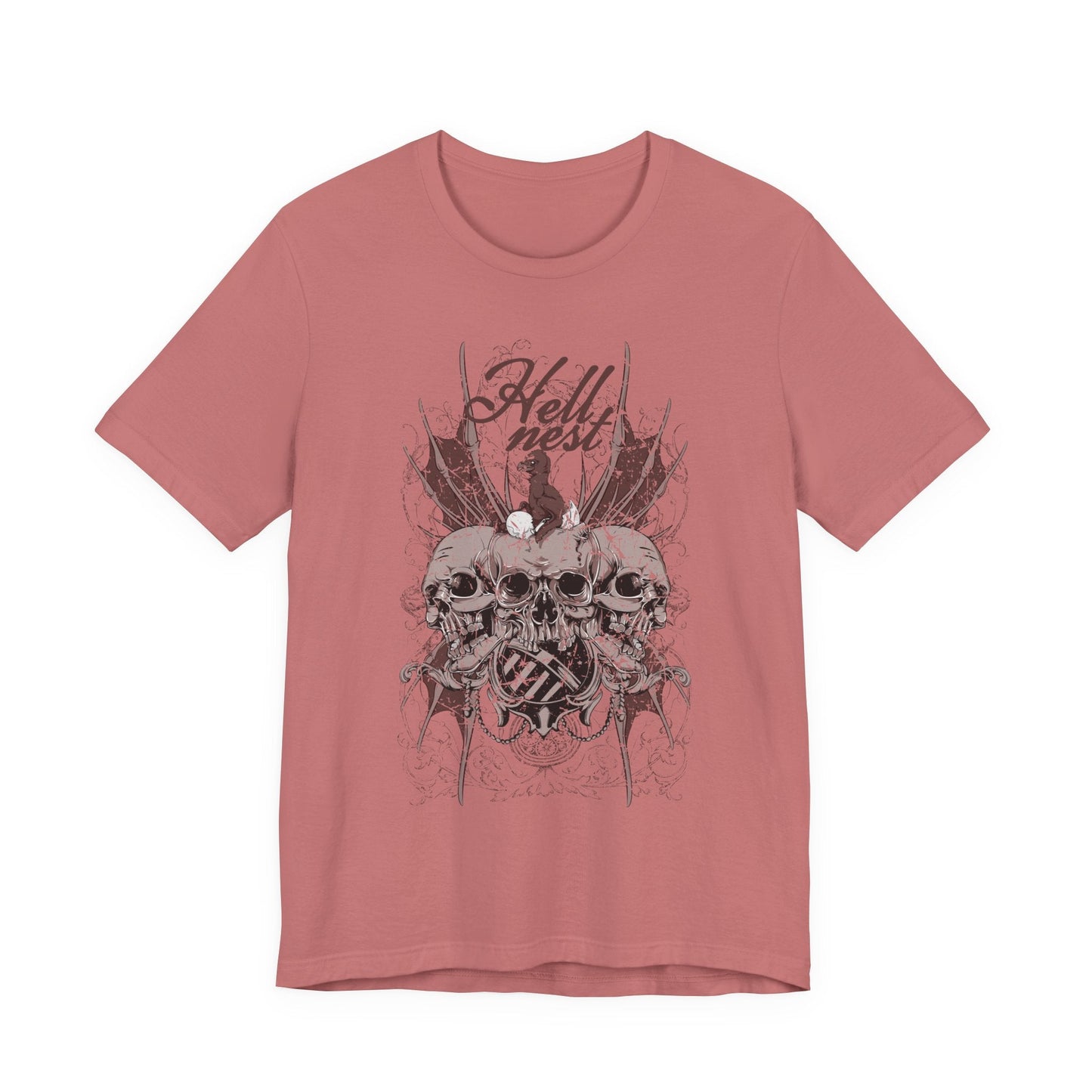 Skull Cluster graphic tee Gothic skulls grunge floral design