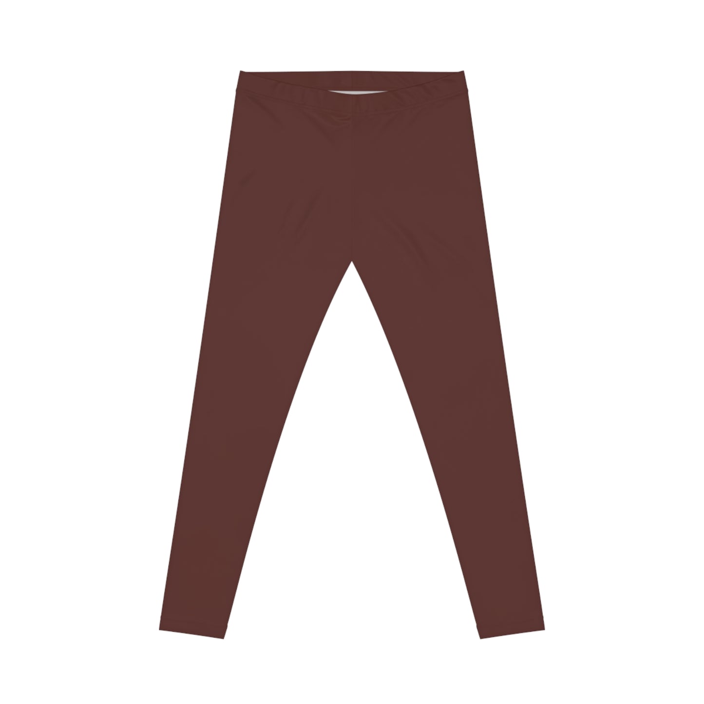 Bordo Espresso Color Women's Poly-Span Casual Leggings XS-2XL