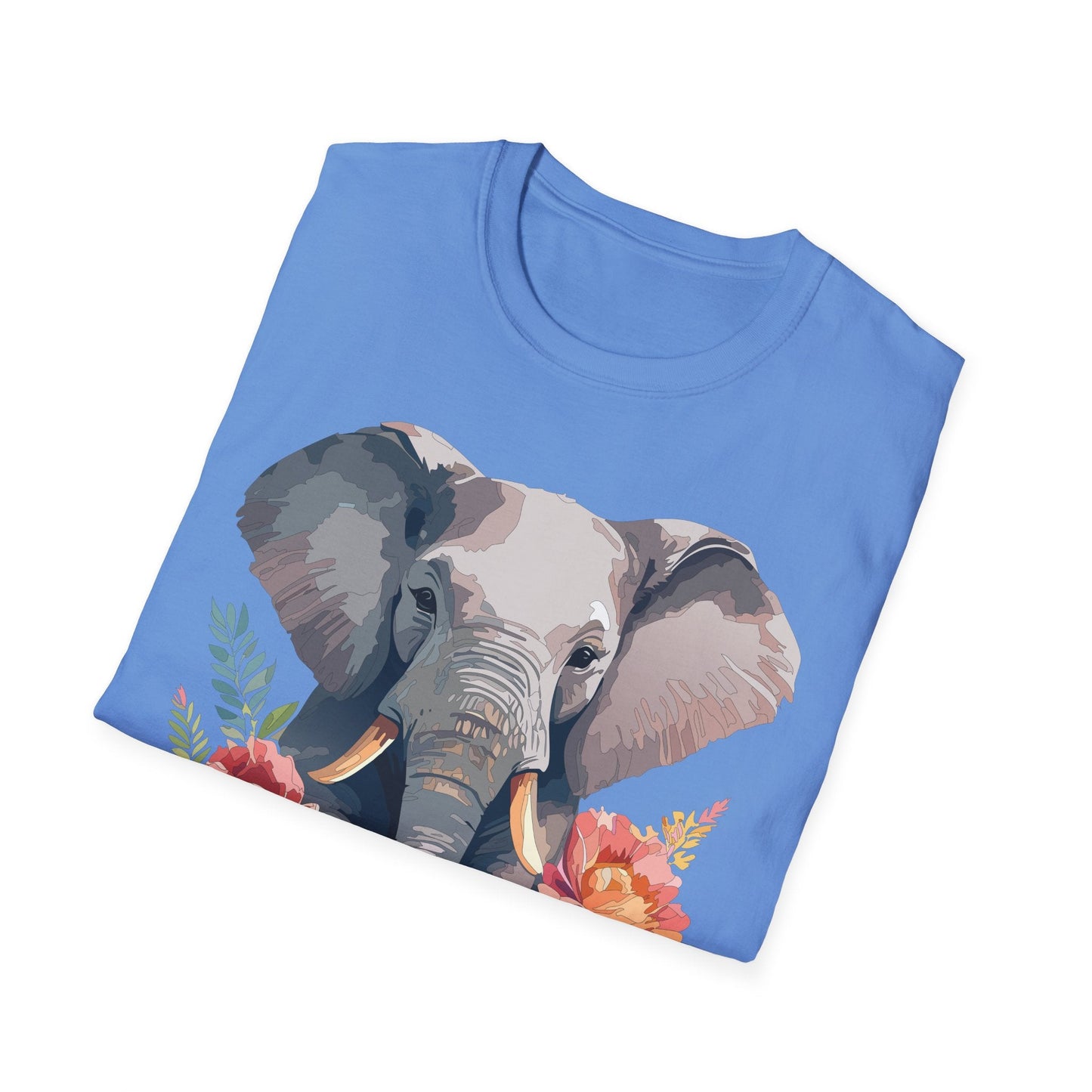 Elephant T Shirt Unisex Gildan Softstyle 64000 100 Percent Ring Spun Cotton Casual Tee