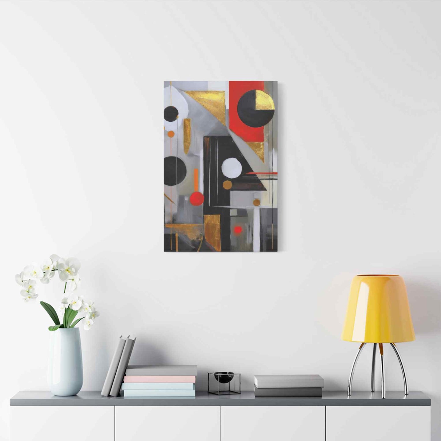 Red Abstract Painting Print Canvas 20x24,20x30,24x30, 24x32,24x36,30x40, 32x48,36x48,40x60 Pine-Wood Inner Frame ABS-23