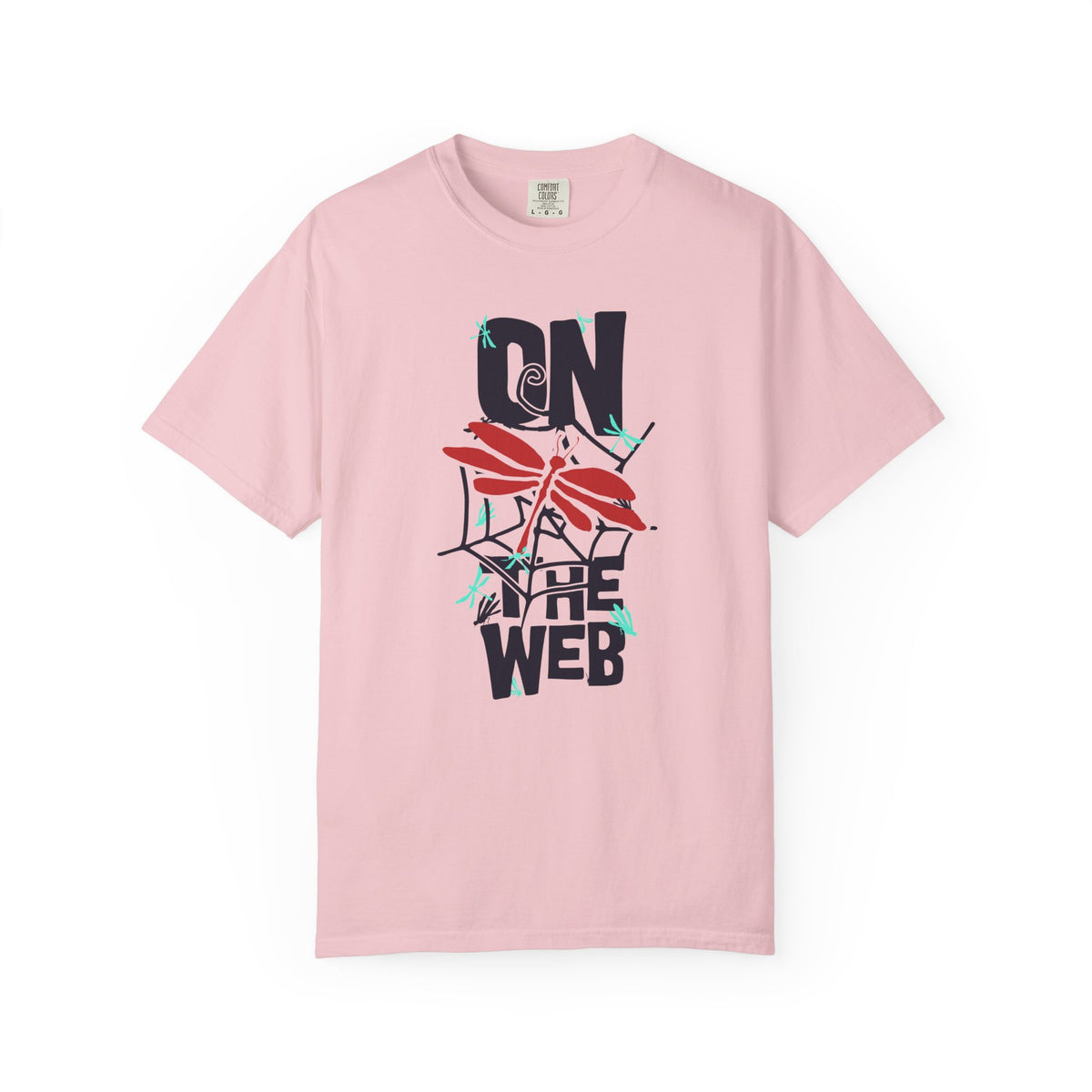 On the Web Spider Graphic Unisex Comfort Colors Garment-Dyed Heavyweight 100 Cotton Art Design T-Shirt w4