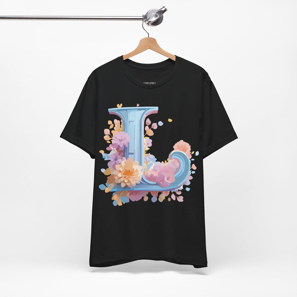 Letter L Graphic Unisex Cotton Bella+Canvas Tee with Art Letter Design