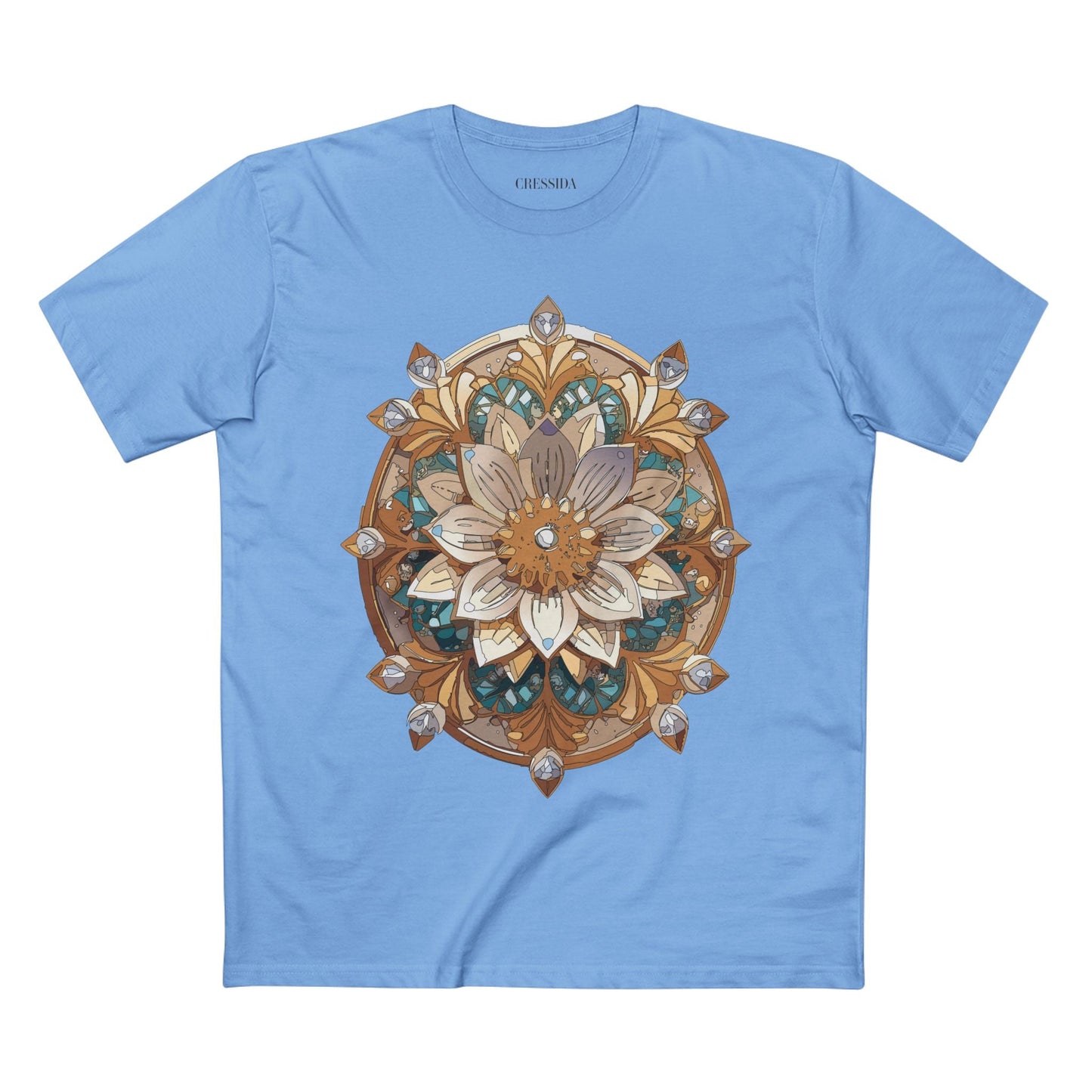 Floral Graphic T-Shirt Unisex 100 Cotton Art Design with Antique Flowers Tee 16