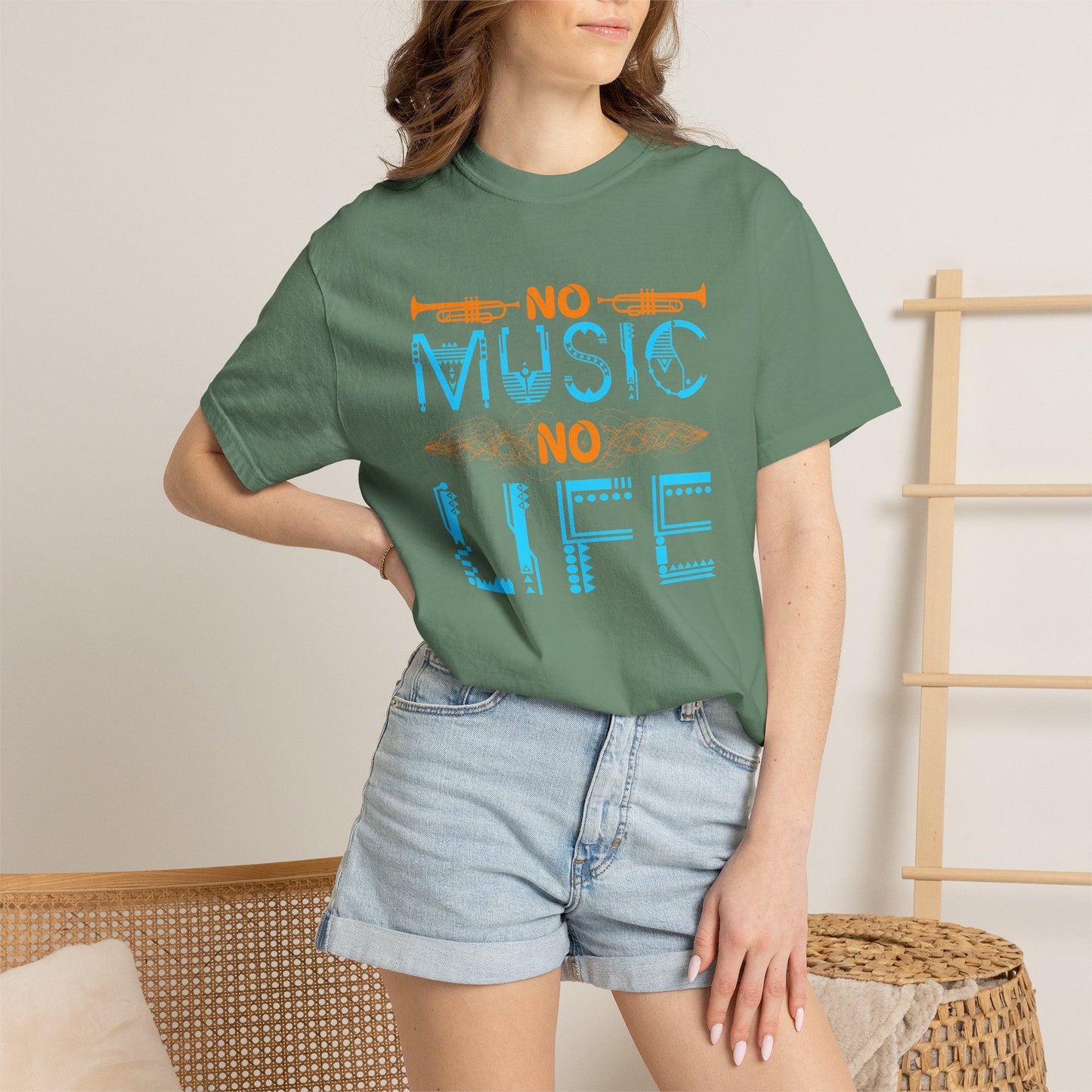 Music Graphic Design Unisex Cotton T-shirt  077
