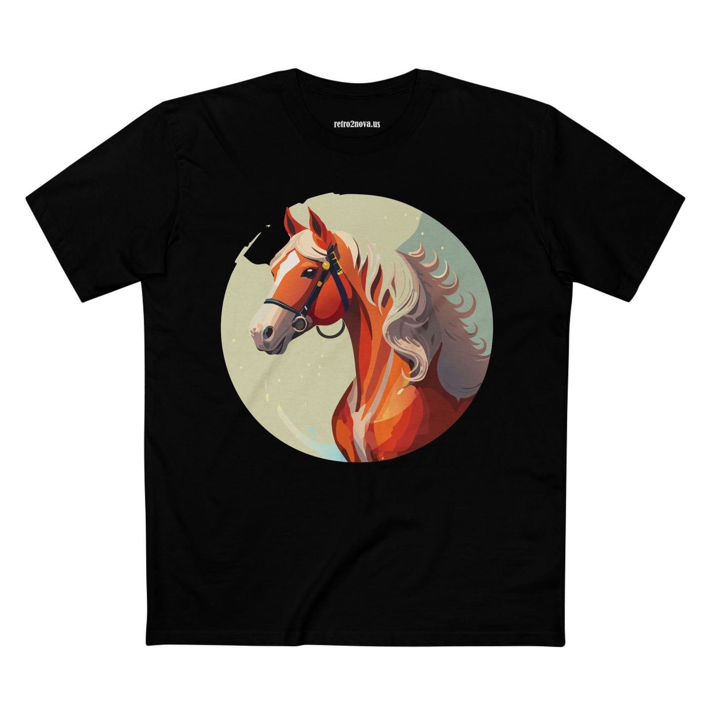 Unisex Premium Cotton Staple Tee With Original Horse Shirt Art Design For Animal Lovers Breathable Comfort Retro2Nova
