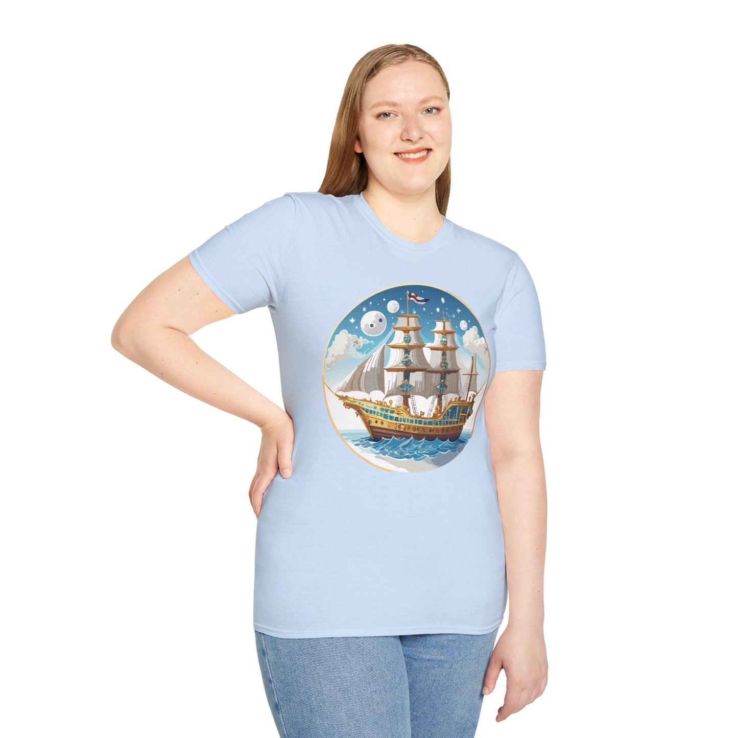 Ship T Shirts Frigate T Shirts Vessel Tee Shirt Unisex Softstyle 100 Percent Ring Spun Cotton Tee