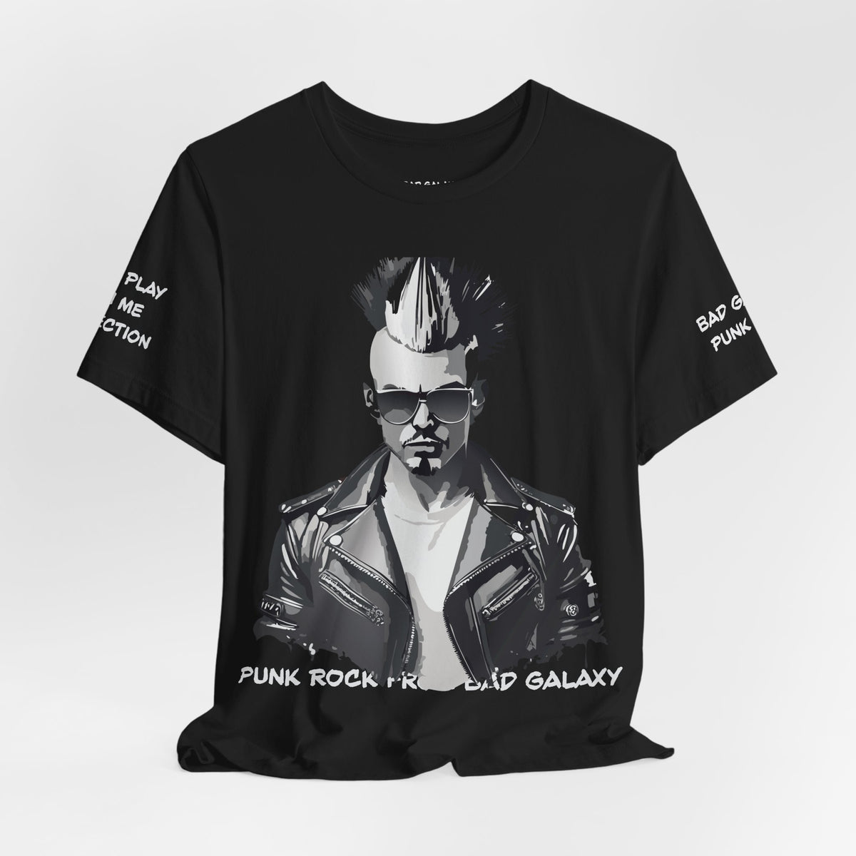 Punk Rock Graphic Unisex Cotton Bella+Canvas Tee with Art Design b39