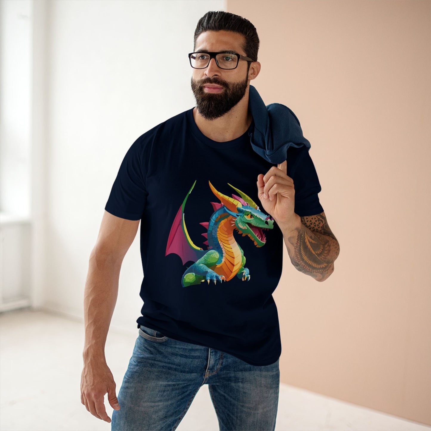 Dragon Graphic Unisex 100 Cotton Staple Tee 2
