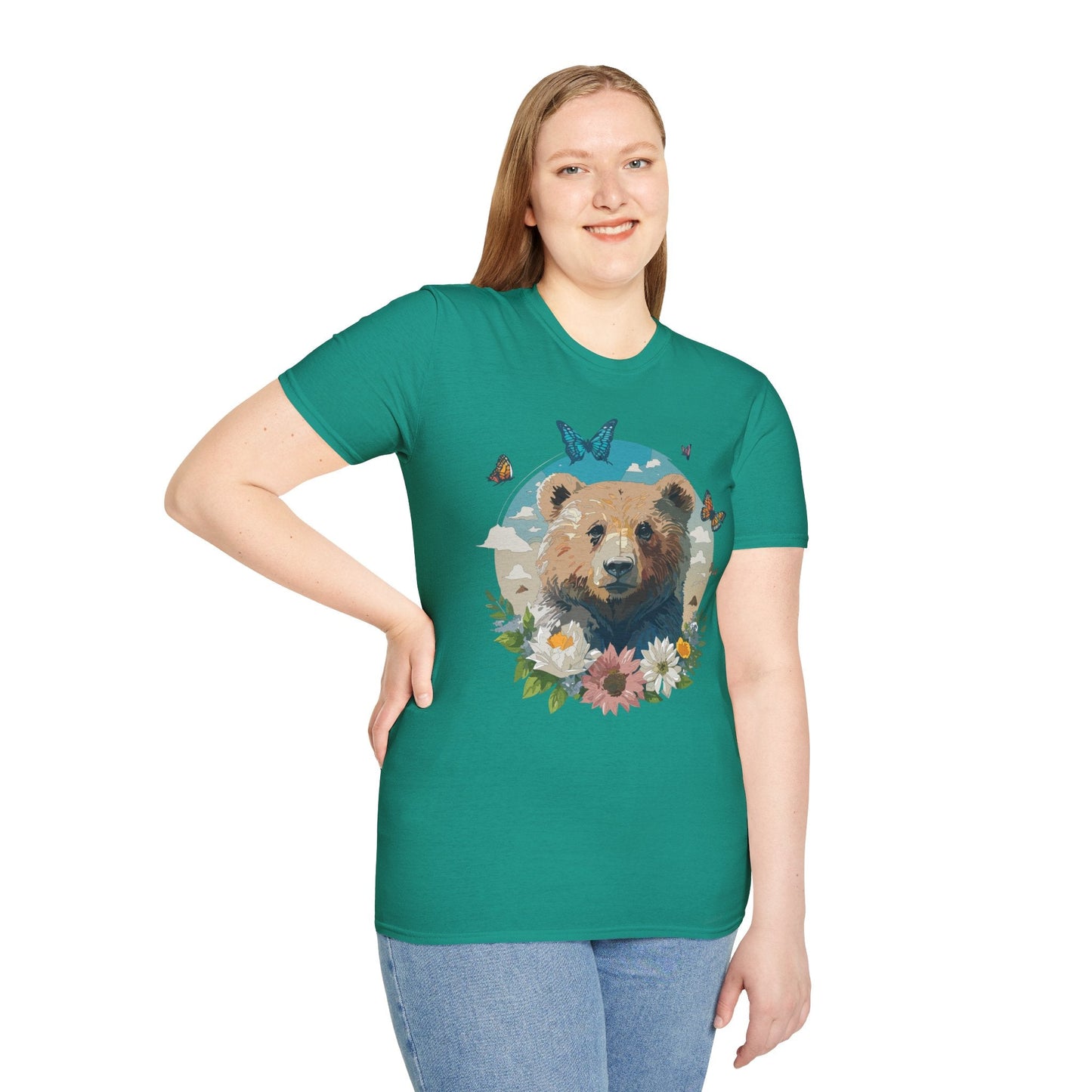 Bear Shirt Teddy Bear Tee Unisex Gildan Softstyle 100 Percent Ring Spun Cotton Tee