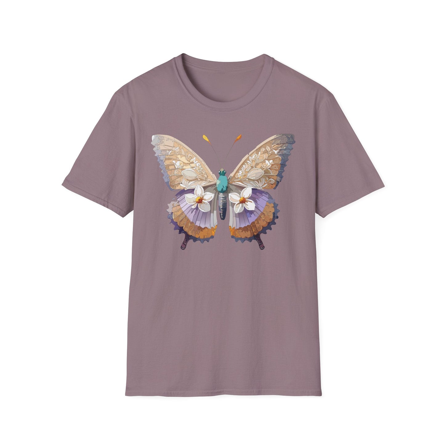 Butterfly Shirt Unisex T Shirt With Monarch Design Softstyle Gildan 64000 100 Percent Cotton Tee