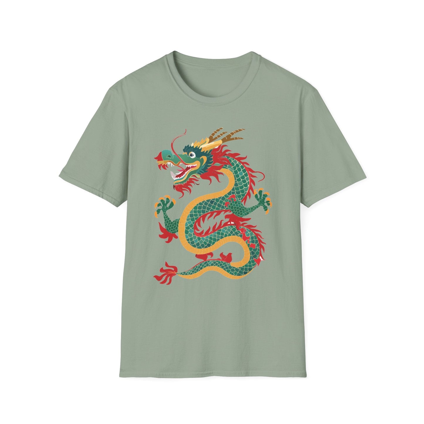 Dragon T Shirt Unisex Dragon Shirt With Animal Art Design Gildan Softstyle Tee 100 Cotton