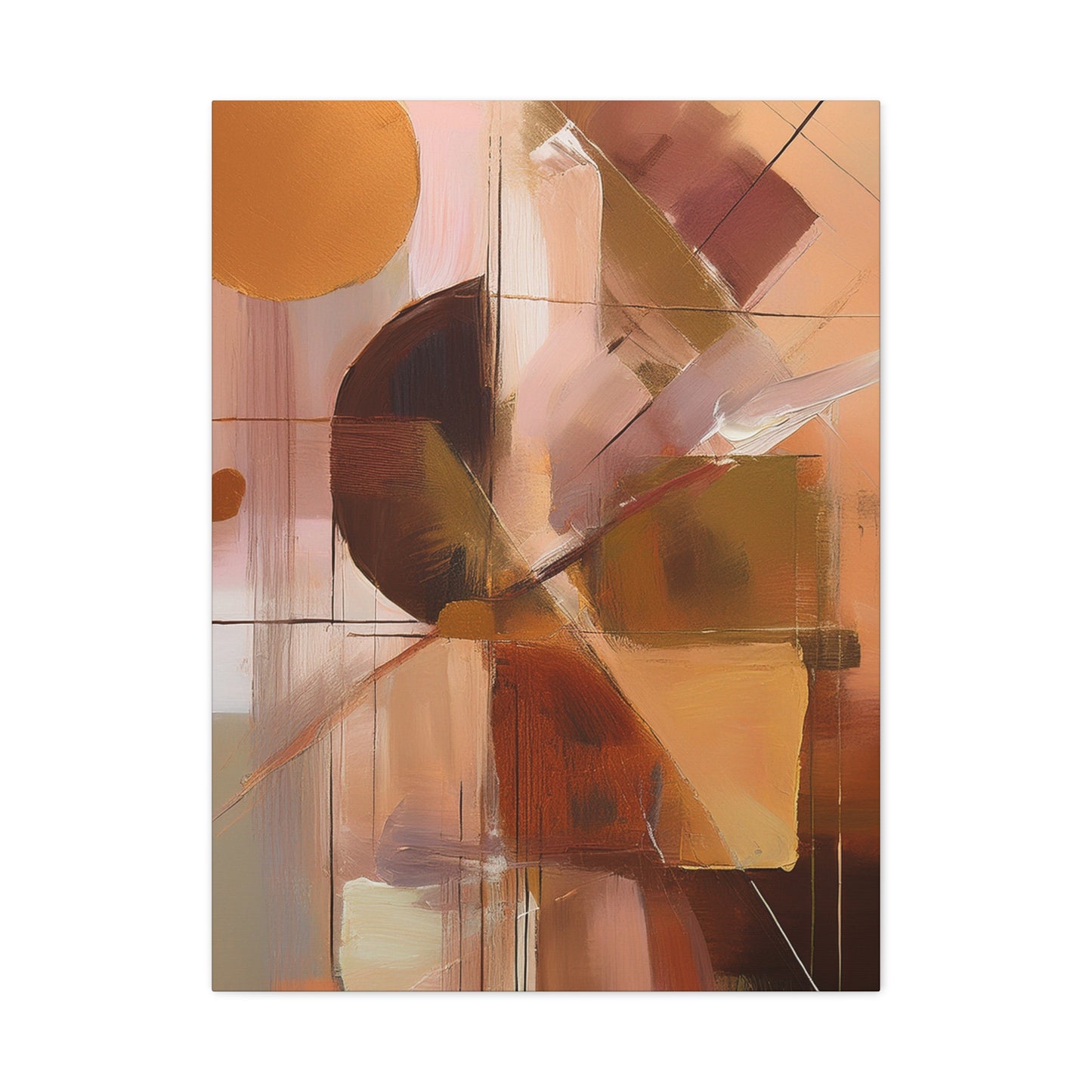 Abstract Geometric Painting Print Canvas 20x24,20x30,24x30 24x32,24x36,30x40 32x48,36x48,40x60 Pine-Wood Inner Frame ABS-50