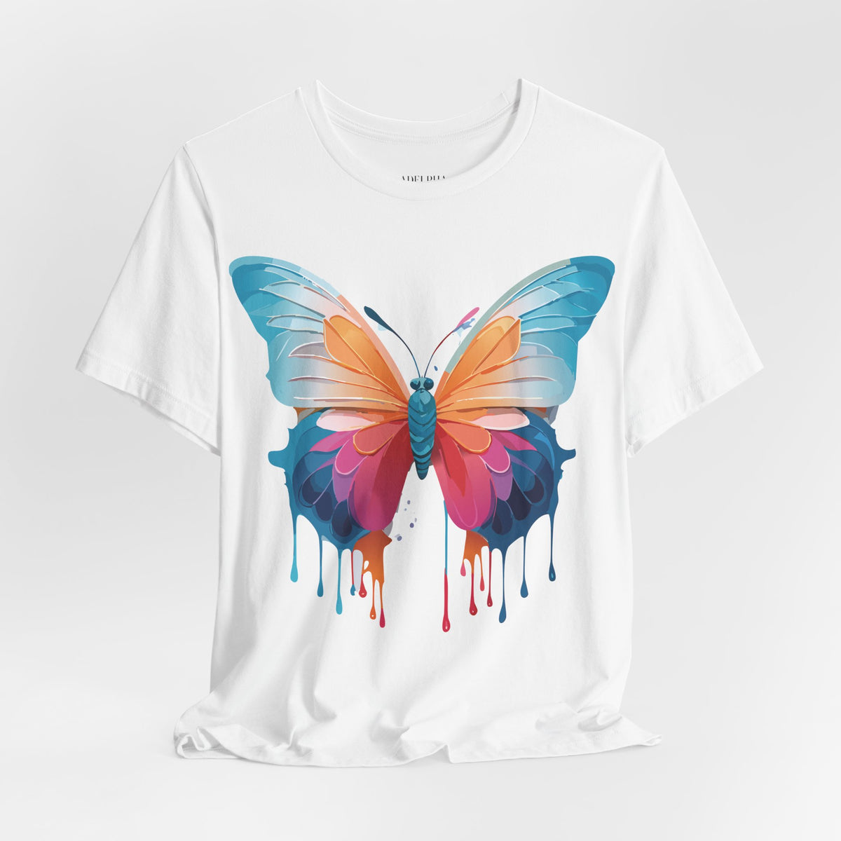 Butterfly Graphic Unisex Cotton Bella+Canvas Tee with Art Design n01