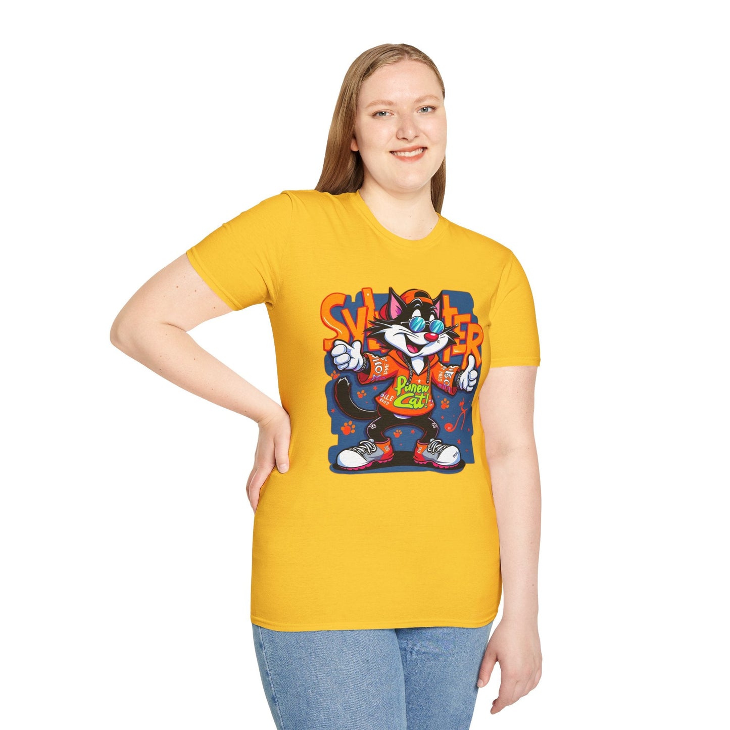 Funny Cartoon Animals Tee Shirt Unisex Gildan Softstyle 64000 Graphic Cartoon Tee