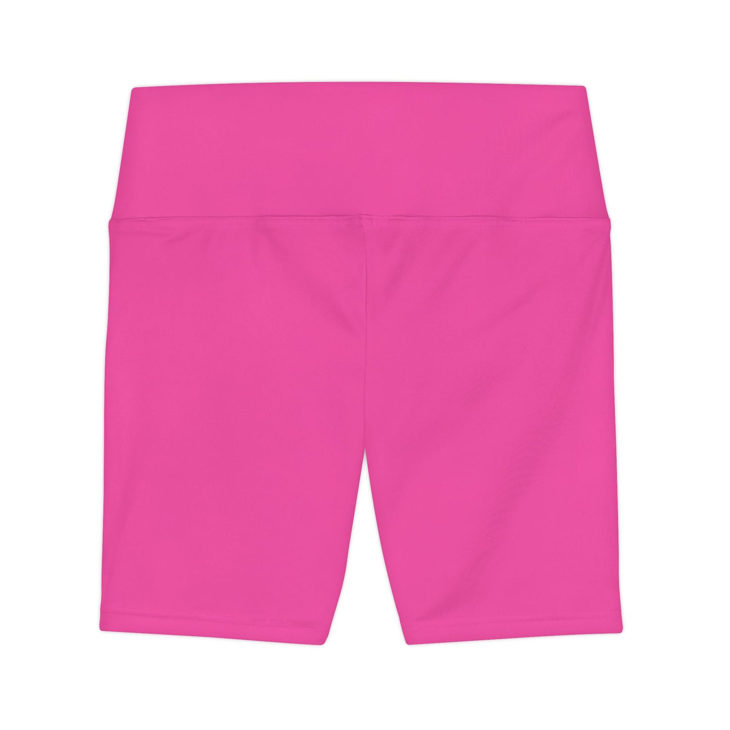 Deep Pink Women's Workout Shorts — Solid High-Waist Biker Shorts for Exercise & Everyday Wear