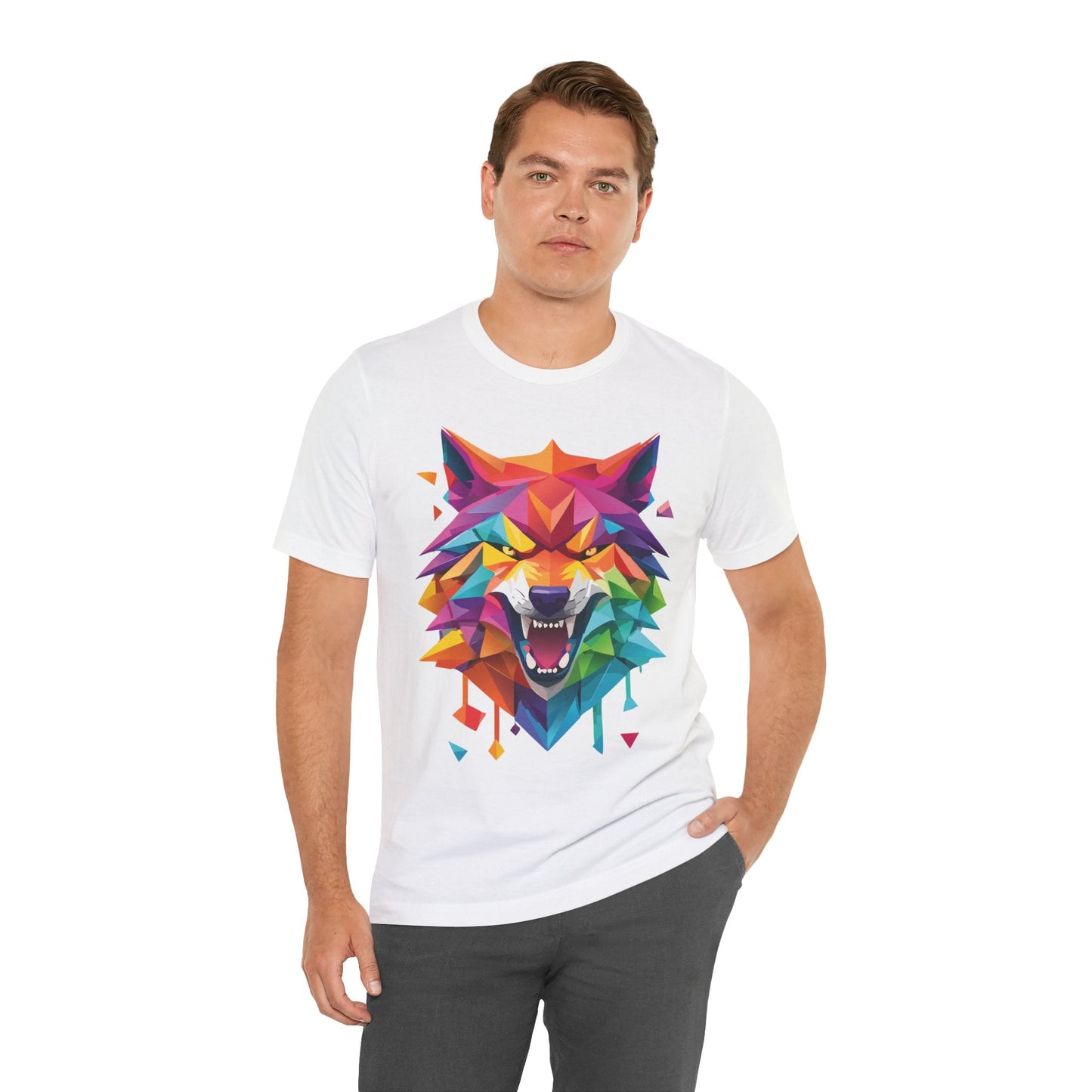 Unisex Animal Shirt With Art Design And Wild Animals Print Tee Short Sleeve Premium