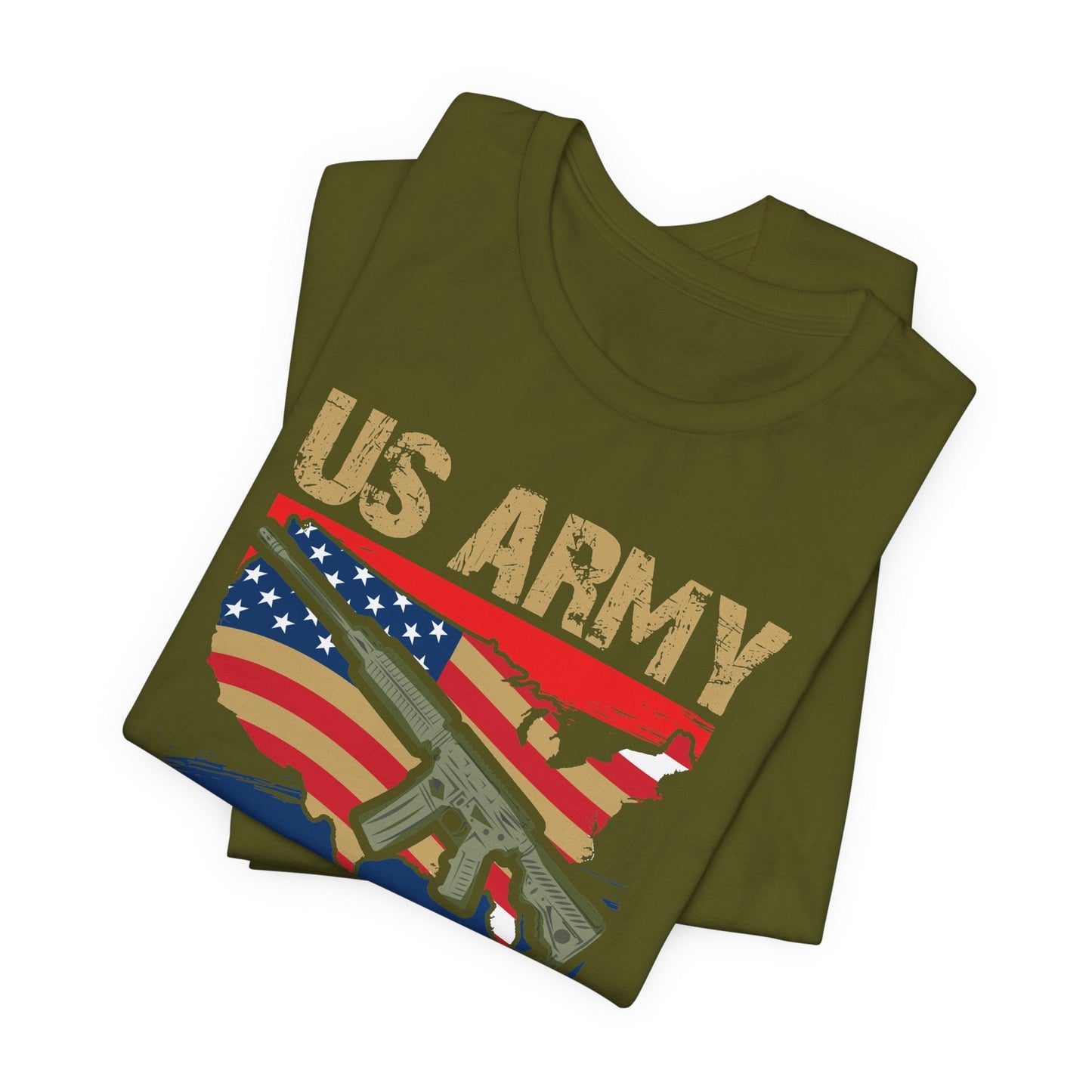 Army Veteran Patriotic Graphic Design Unisex Cotton T-Shirt v17