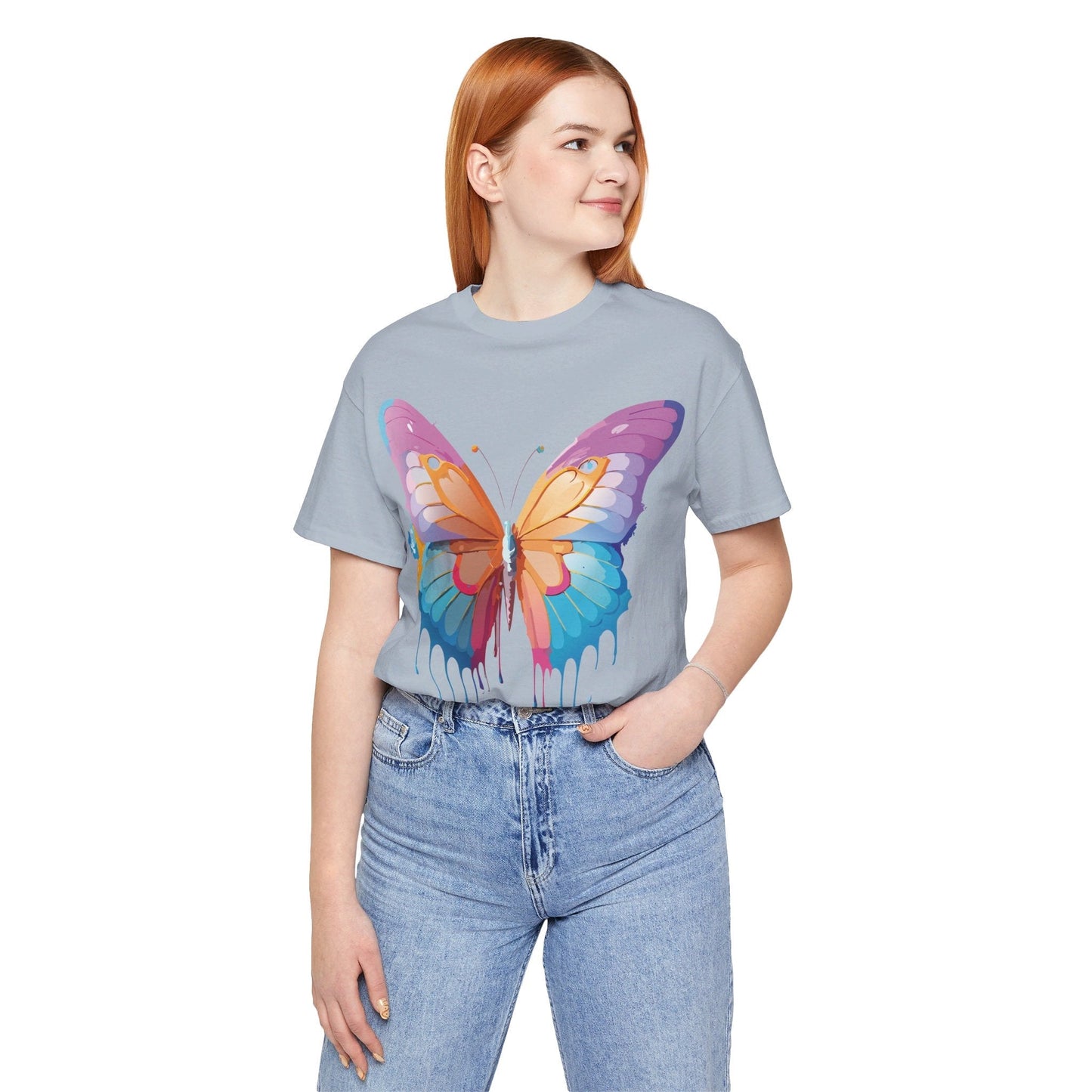 Butterfly Graphic Unisex 100 Cotton Lightweight Vintage Design Jersey Tee 91