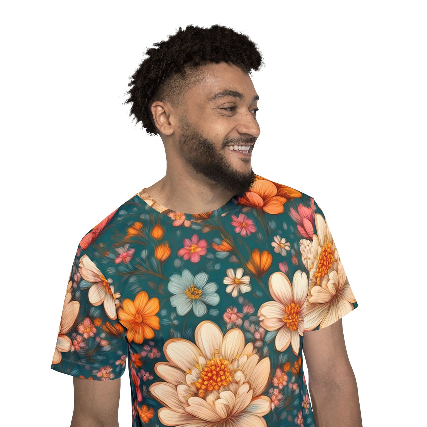 Unisex Floral Shirt, Floral Tee Shirt, Floral T-Shirt, T Shirt with Flowers 8