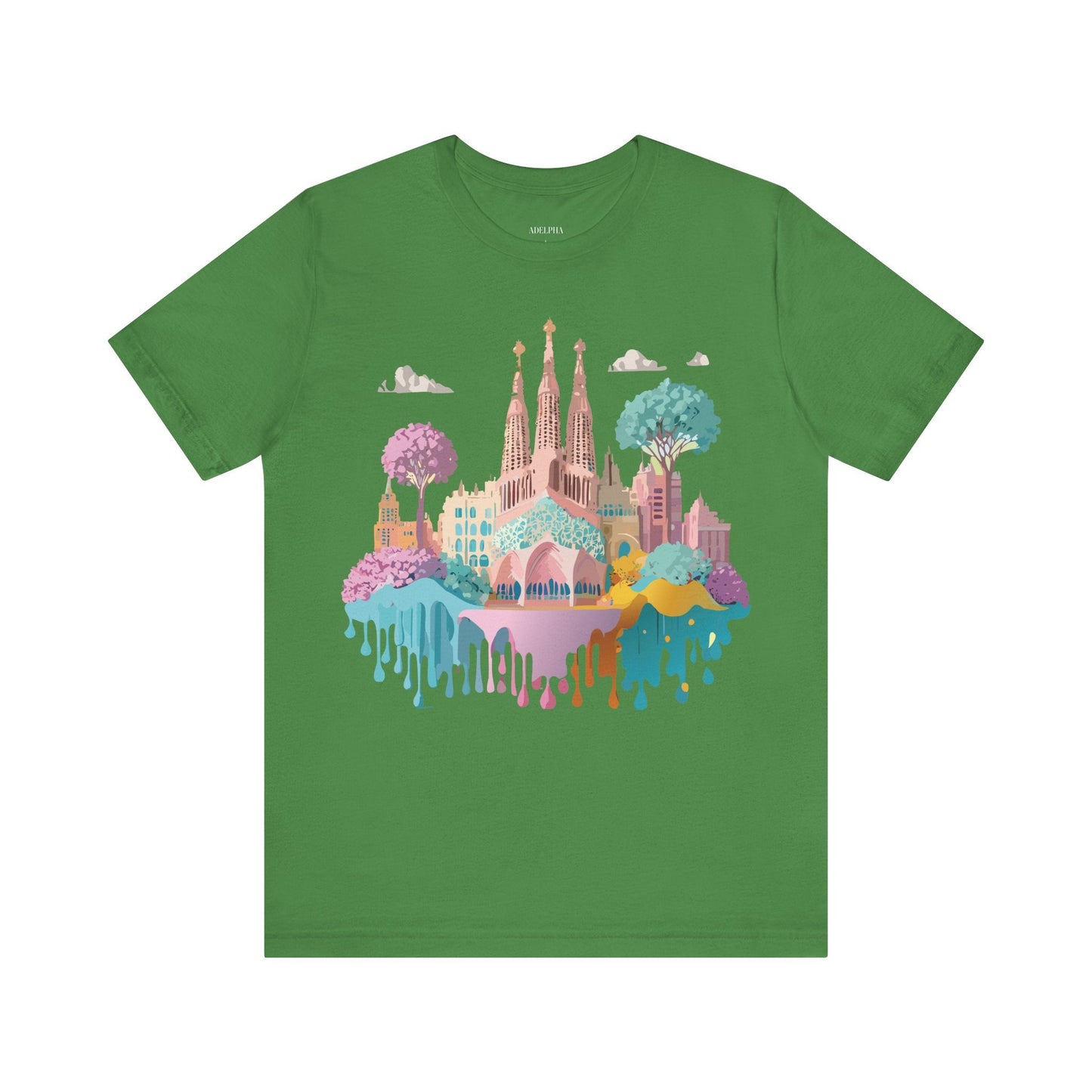 Barcelona Tourist Shirt Unisex Graphic Tee Featuring Original Vintage Art Adelpha