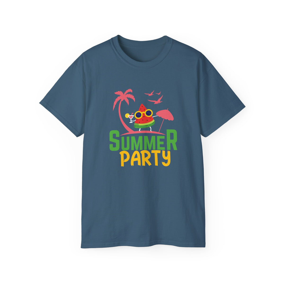 Summer Party Frog Tee | Tropical Palm Cocktail Design