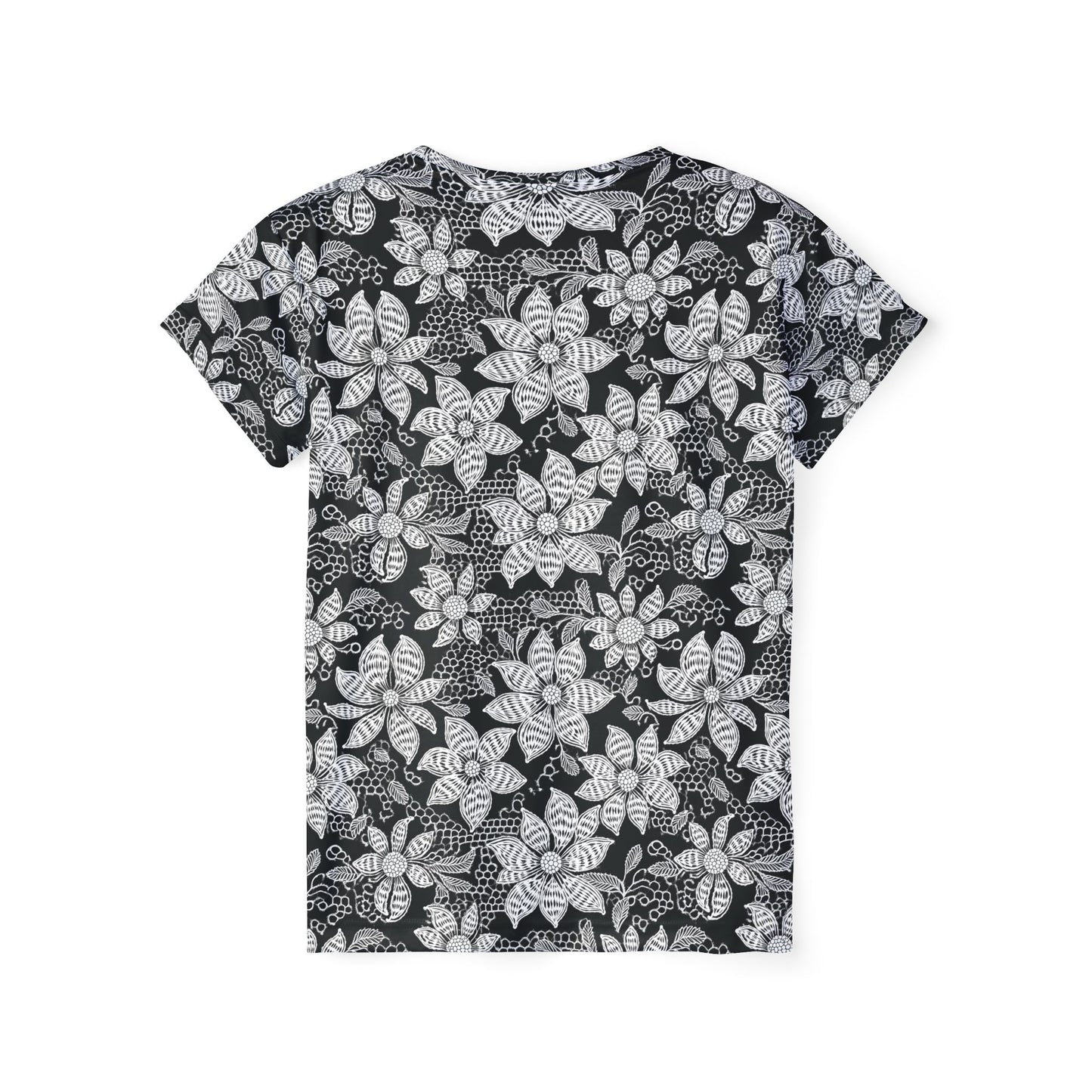 Lace Print Poly Shirt, Poly Shirt with Lace Print, Lace Shirt 37