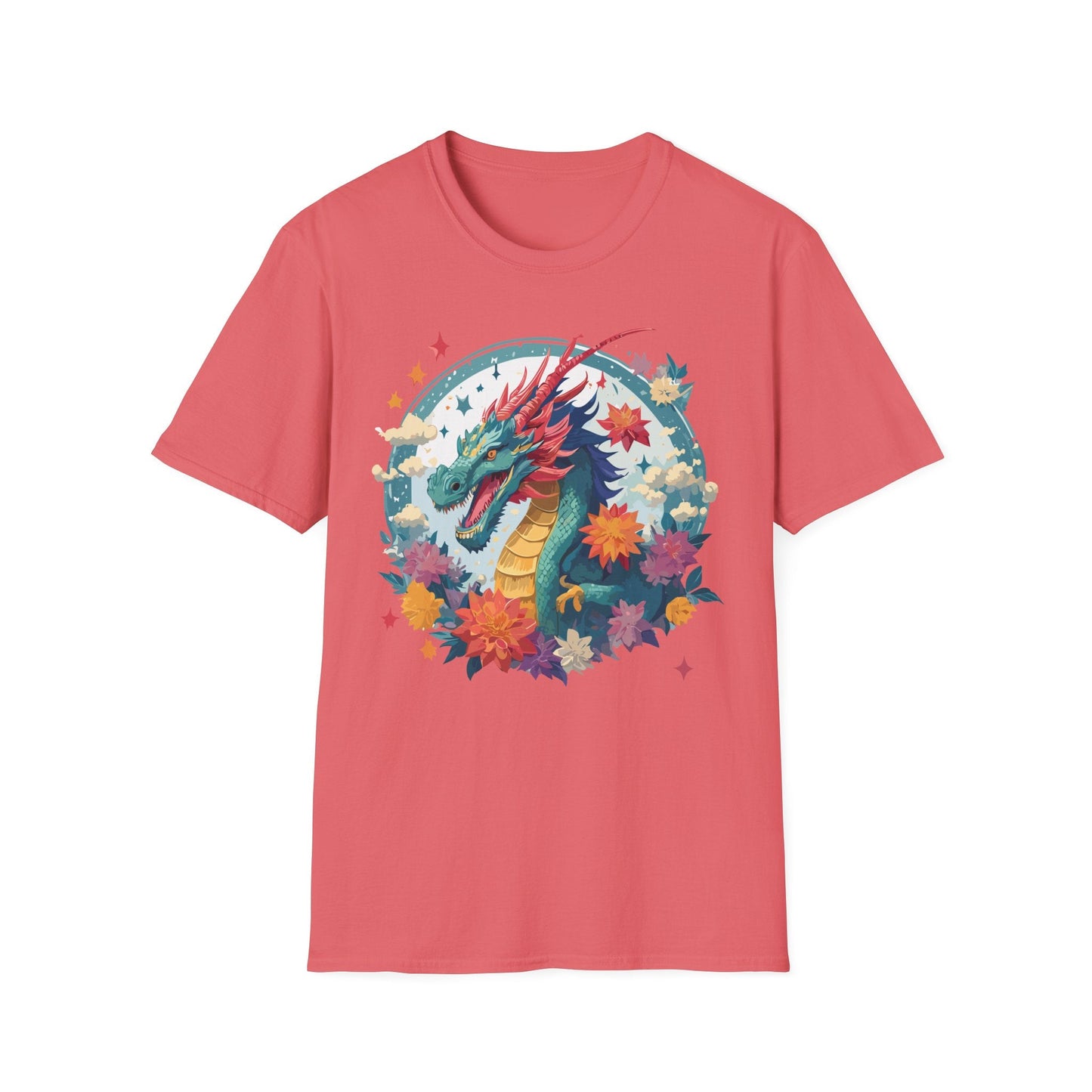 Dragon Graphic Unisex 100 Cotton Tee with Animal Artwork Design 3
