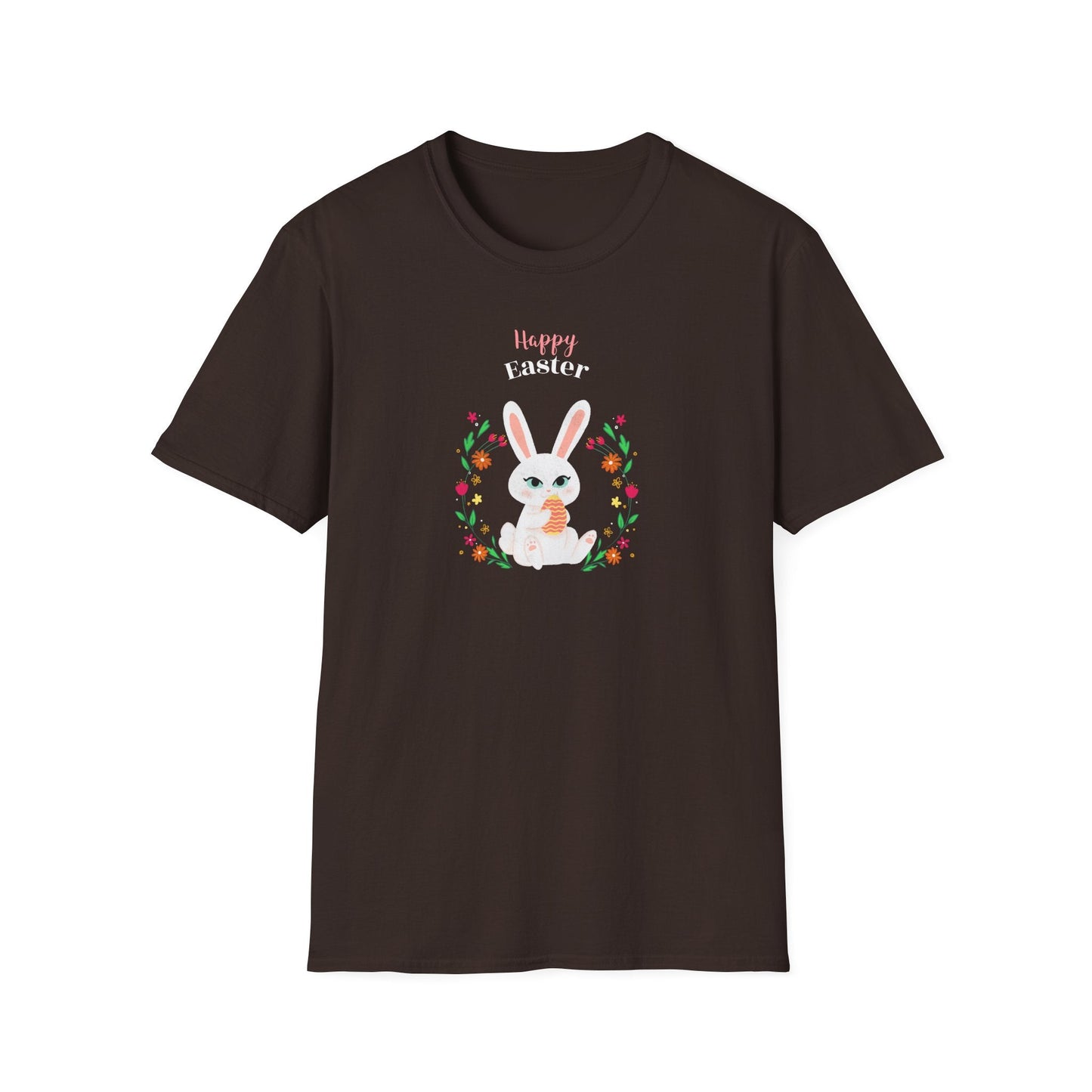 Easter Bunny T Shirt Unisex Gildan Softstyle Tee 100 Percent Ring Spun Cotton Easter Design