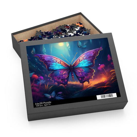 Butterfly Puzzle 500-Chipboard Pieces in Box | Kids Puzzles Size: 16" x 20",  Ages 9+ and Family pn1