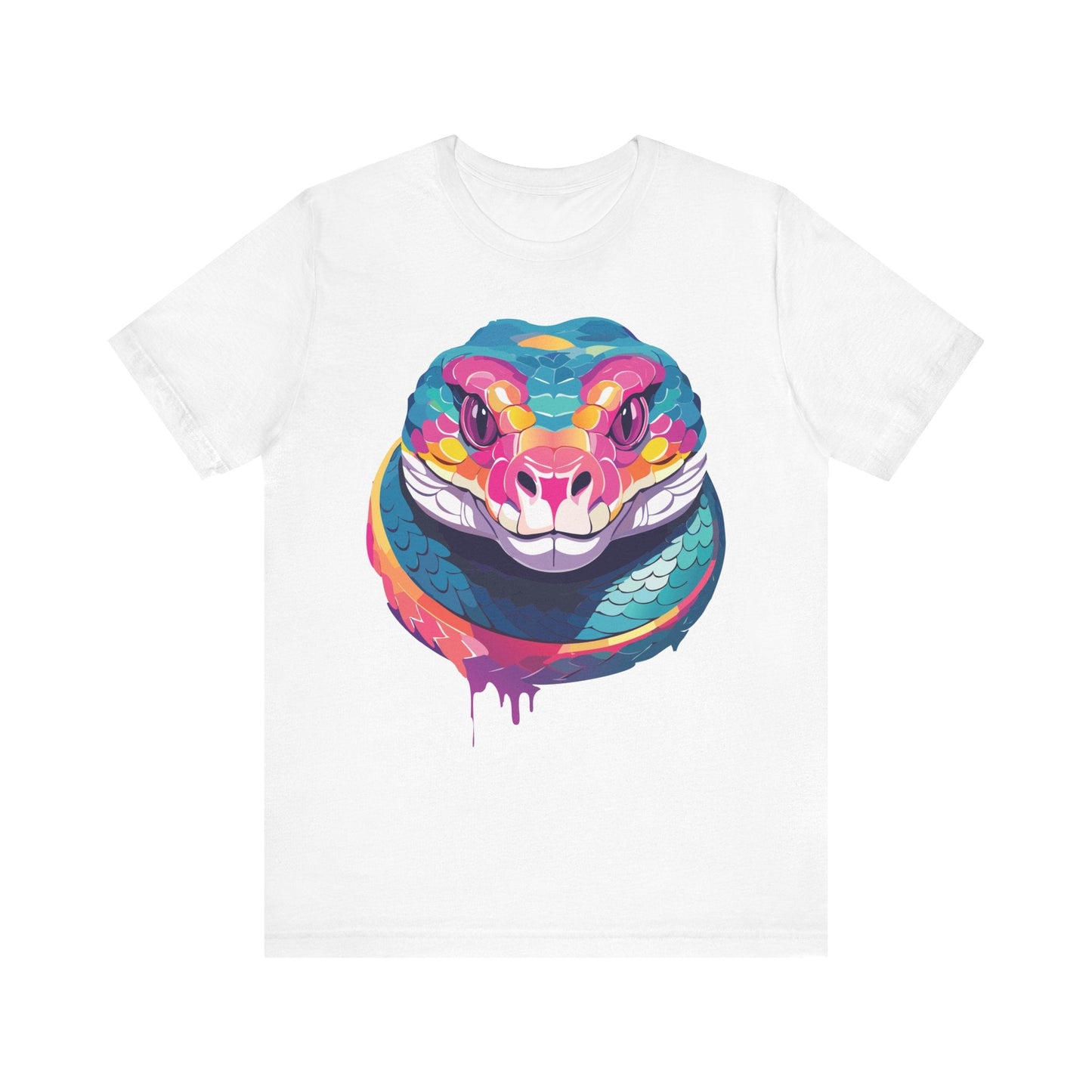 Unisex Animal Tee Shirt With Art Design, Wild Animals Short Sleeve Graphic Tee For Everyday Wear