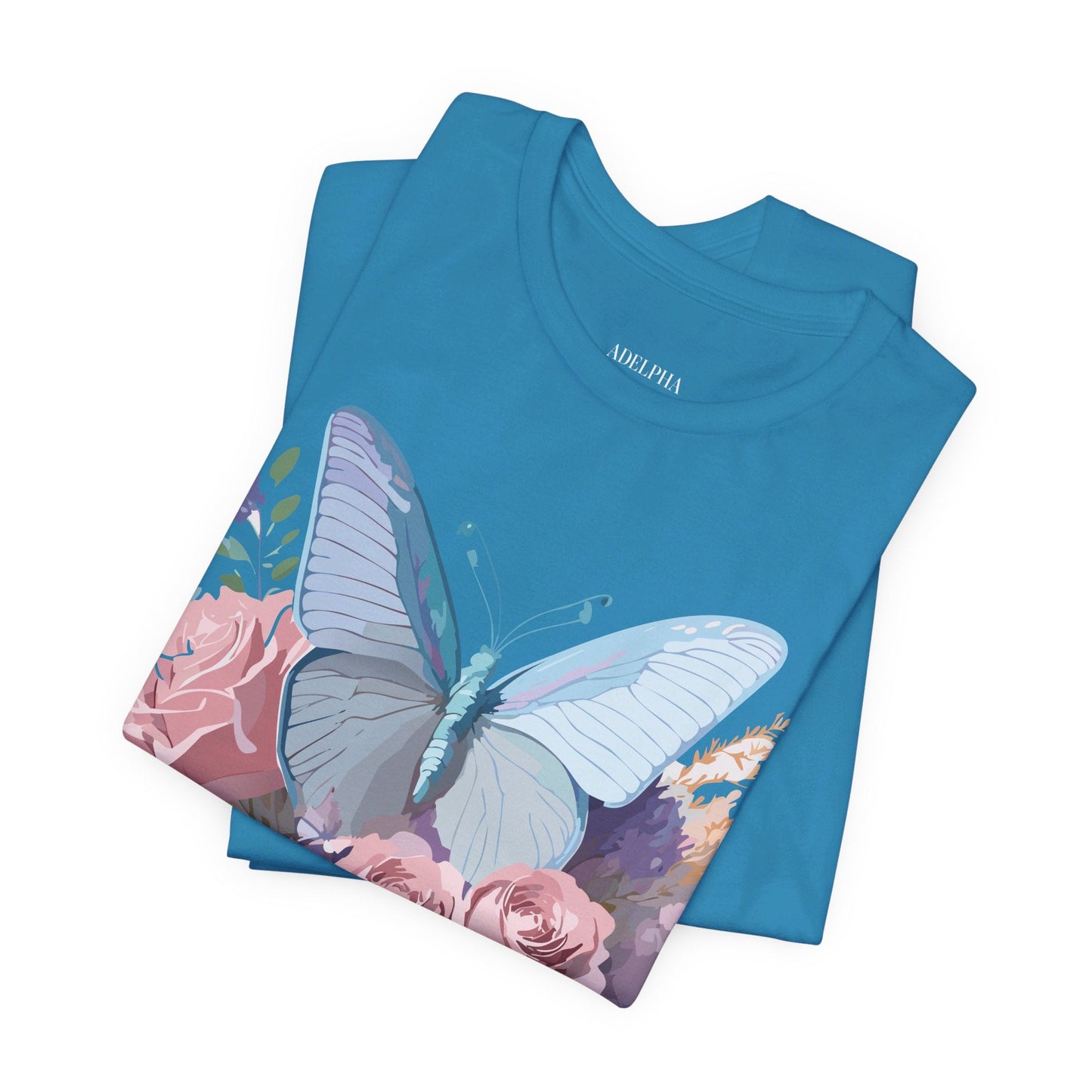 Butterfly Graphic Tee Unisex Jersey Short Sleeve Adelpha Vintage Art Design