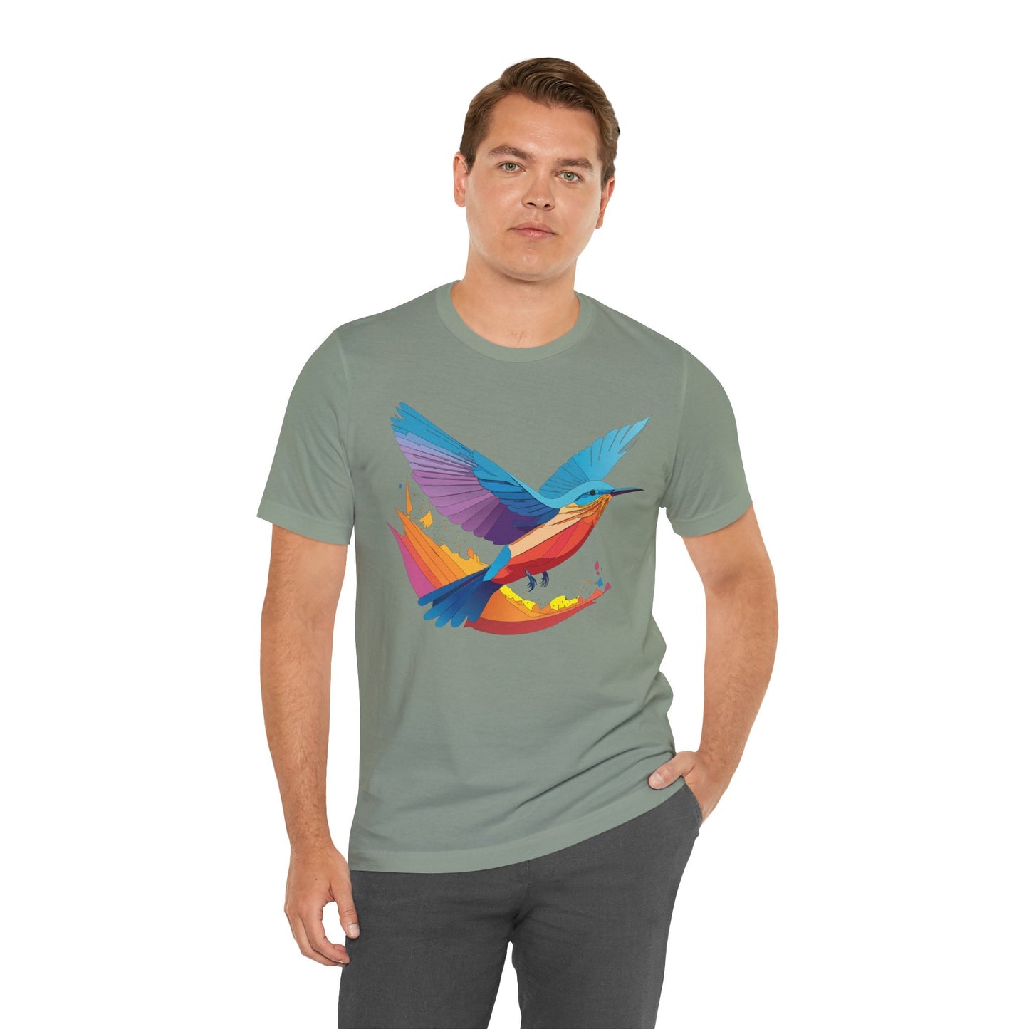 Unisex Animal Shirt Art Design Tee With Wild Animals Print Soft Comfortable Short Sleeve Tee