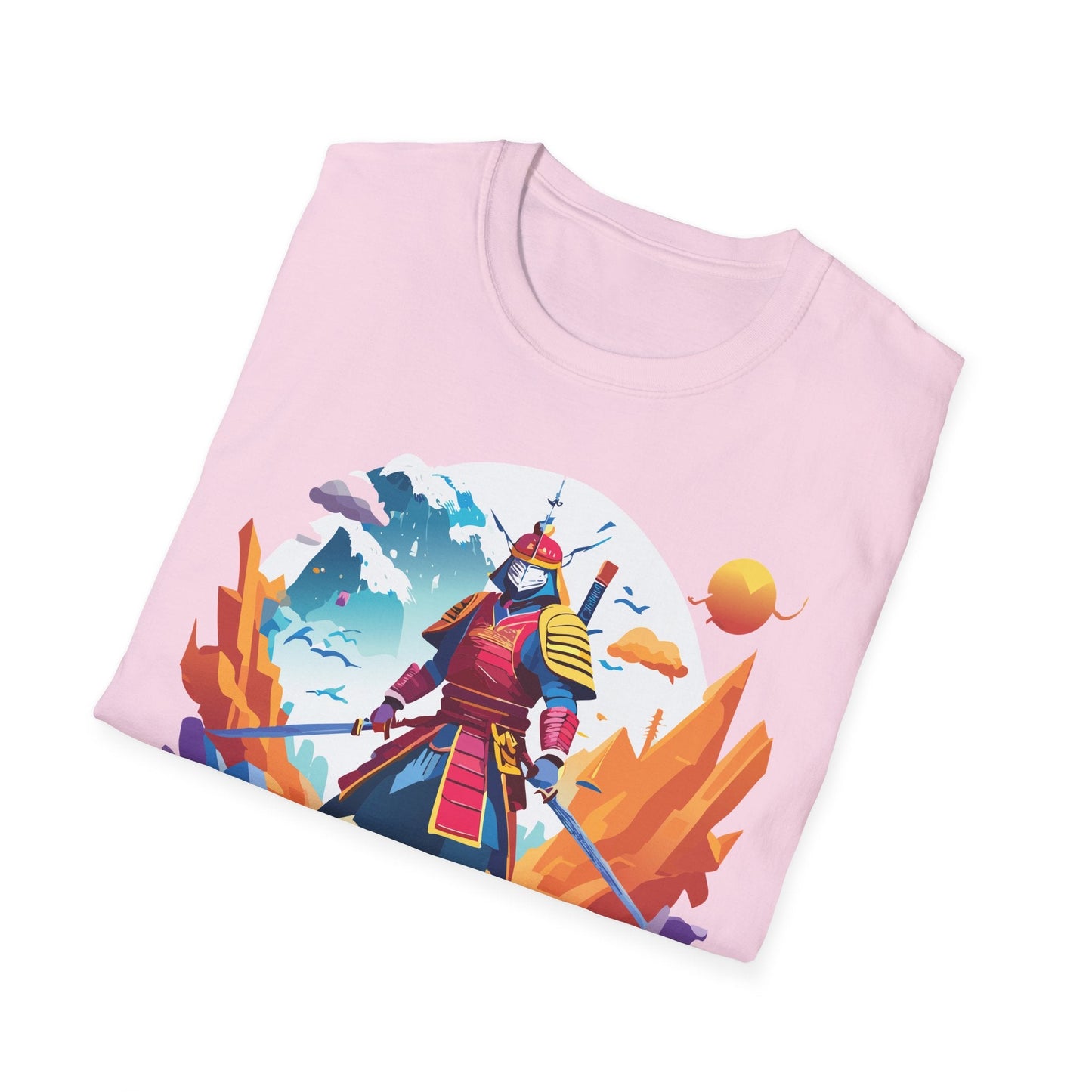 Samurai Shirt Unisex Short Sleeve T Shirt Gildan Softstyle 64000 100 Percent Ring Spun Cotton Tee