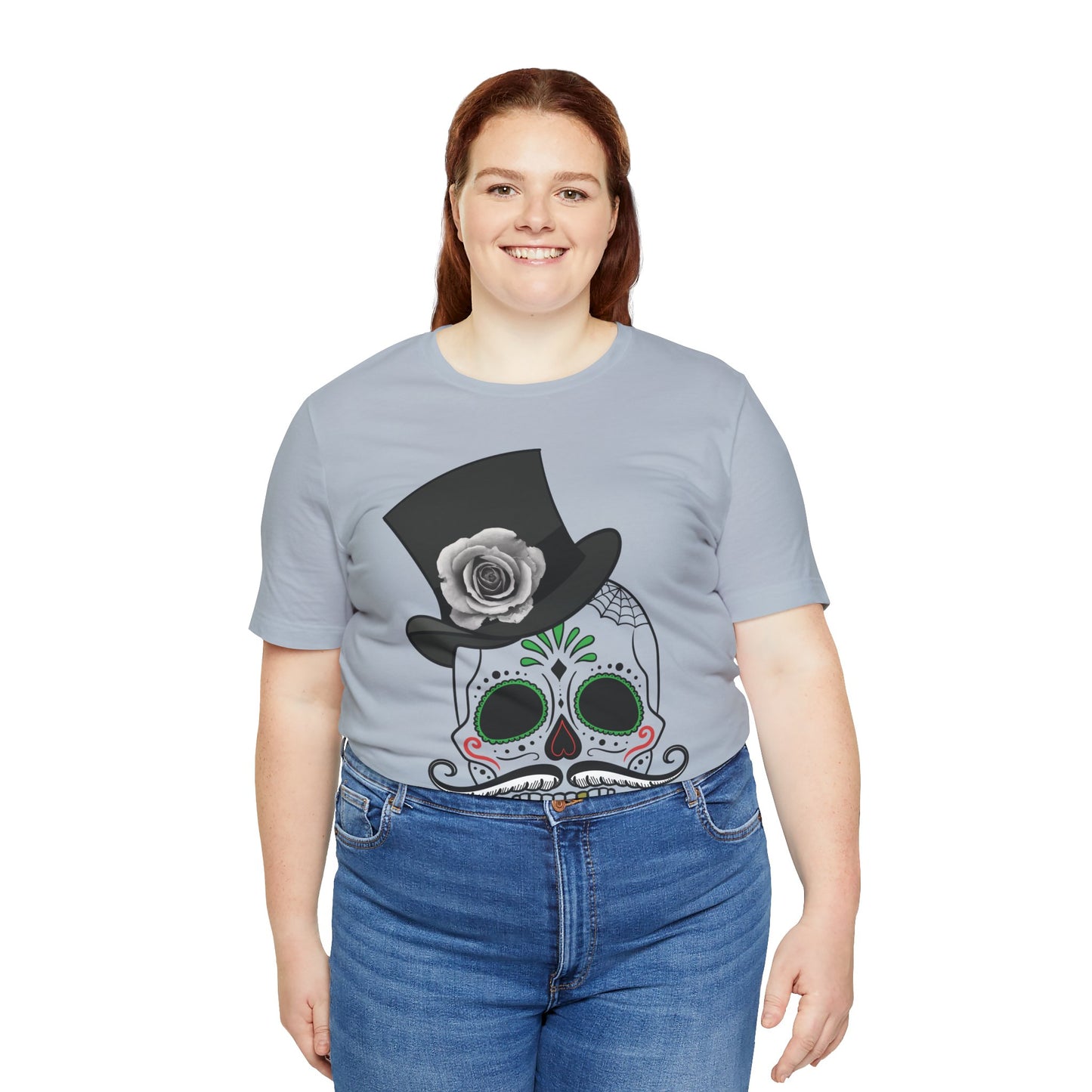 Unisex-T-Shirt aus Baumwolle mit Totenkopf