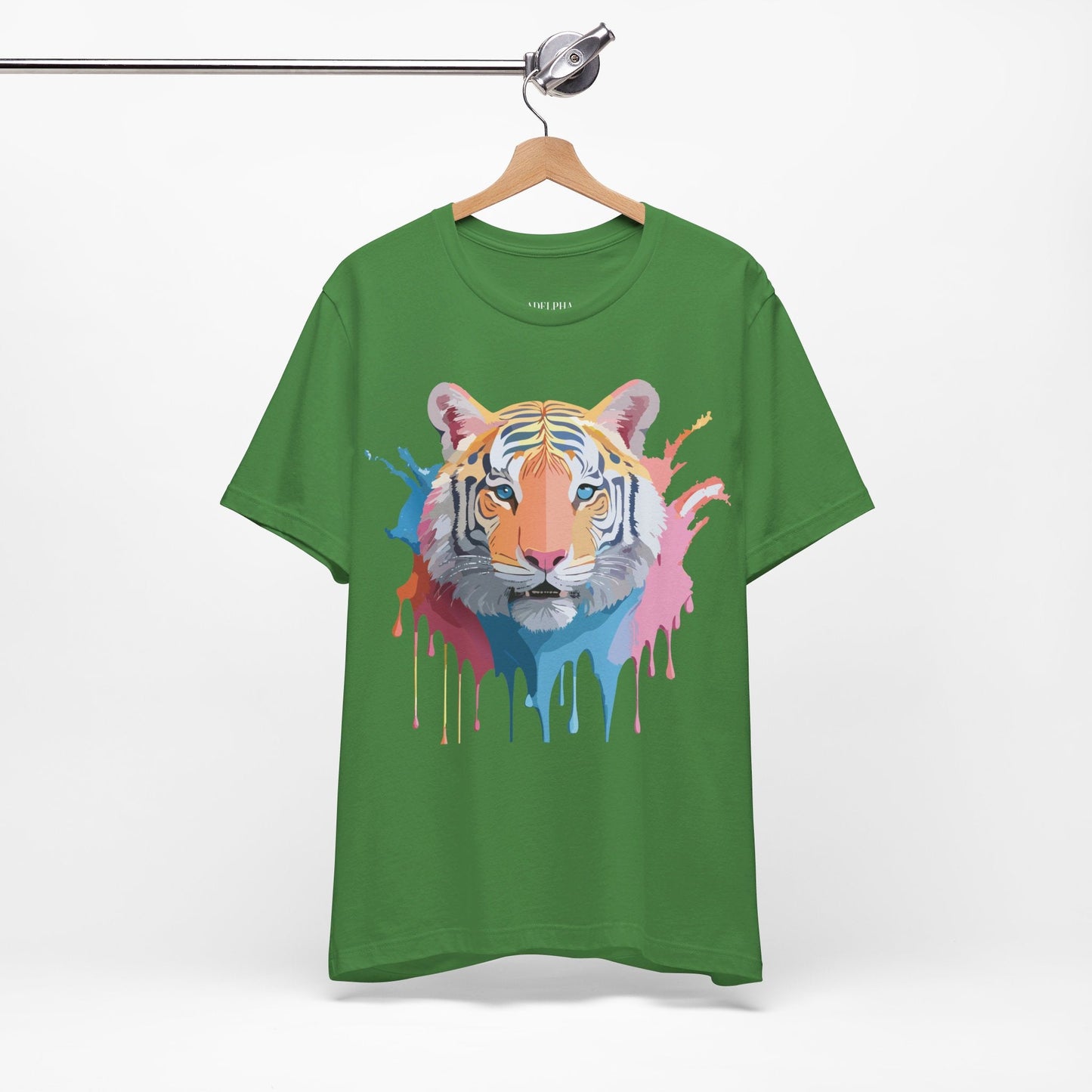 Tiger Graphic Tee By Adelpha Unisex Short Sleeve Vintage Inspired Art Shirt Premium Quality