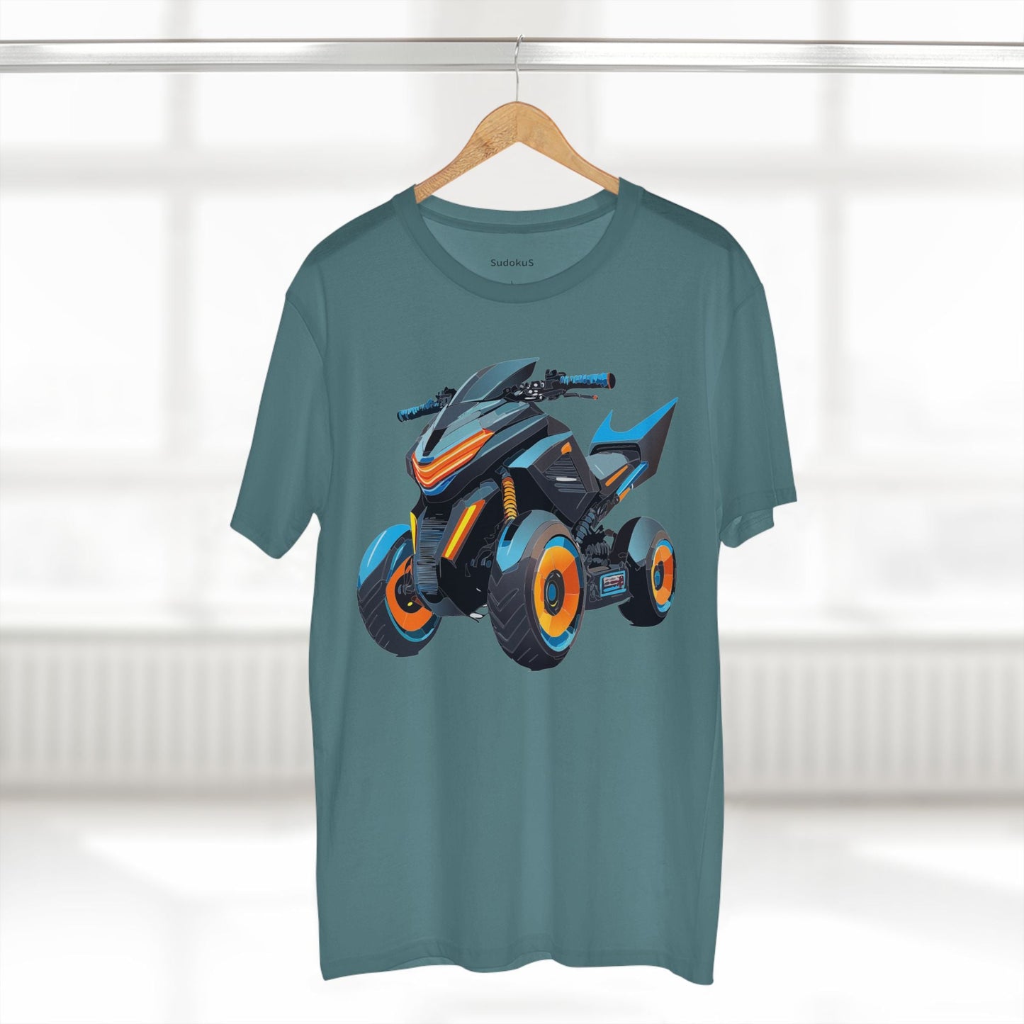 Moto Bike Graphic Unisex 100 Cotton Staple Tee 15