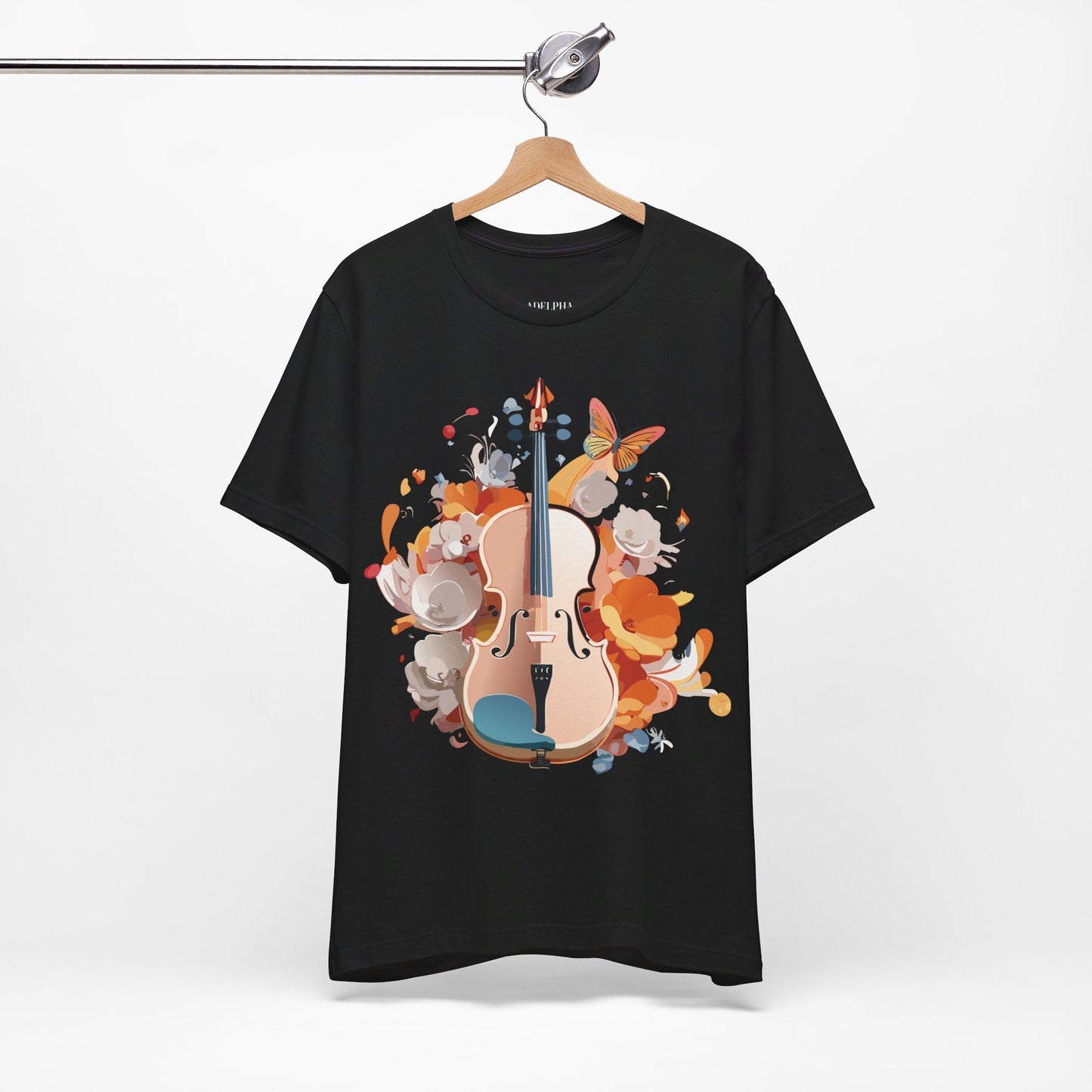 Music Graphic Unisex 100 Cotton Vintage Art with Musical Elements Tee 8