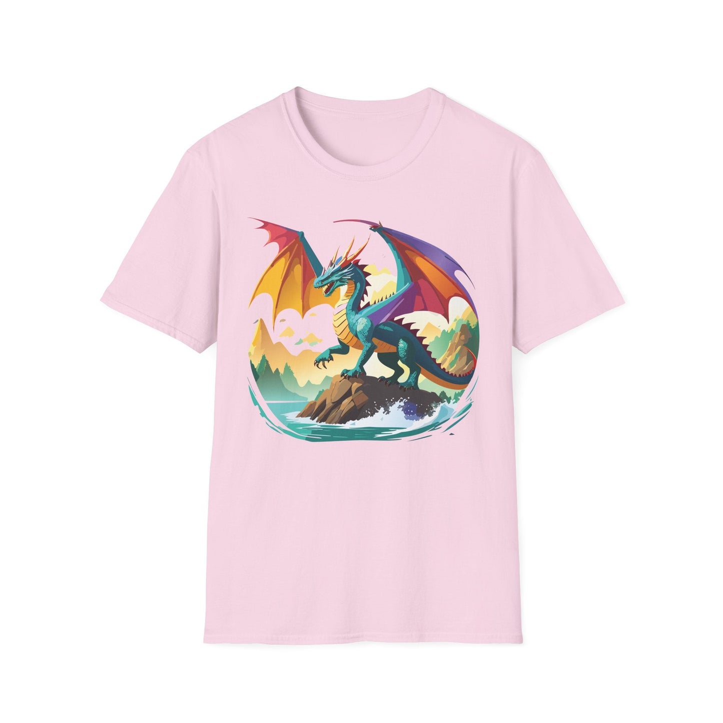 Dragon T Shirt Unisex Dragon Shirt Animal Design Softstyle Tee 100 Percent Cotton