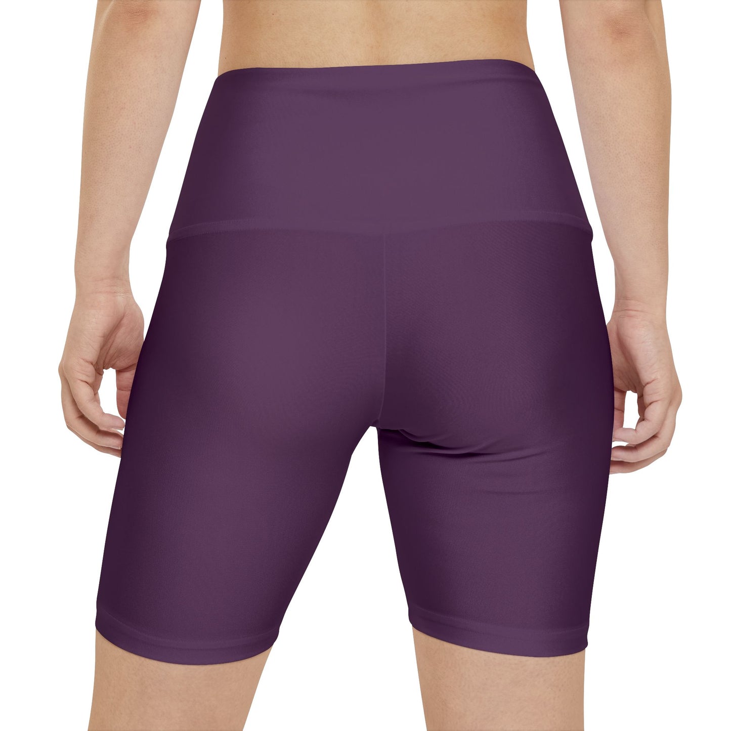 Berry Cream Women's Purple High-Waist Workout Shorts — Yoga & Activewear Biker Shorts