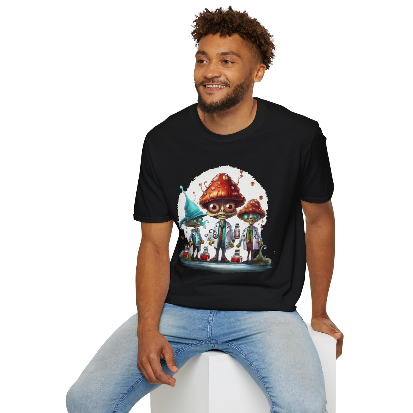 Mashroom Tee Shirt Unisex Funny Mashroom Design Cotton Tee Gildan Softstyle 64000