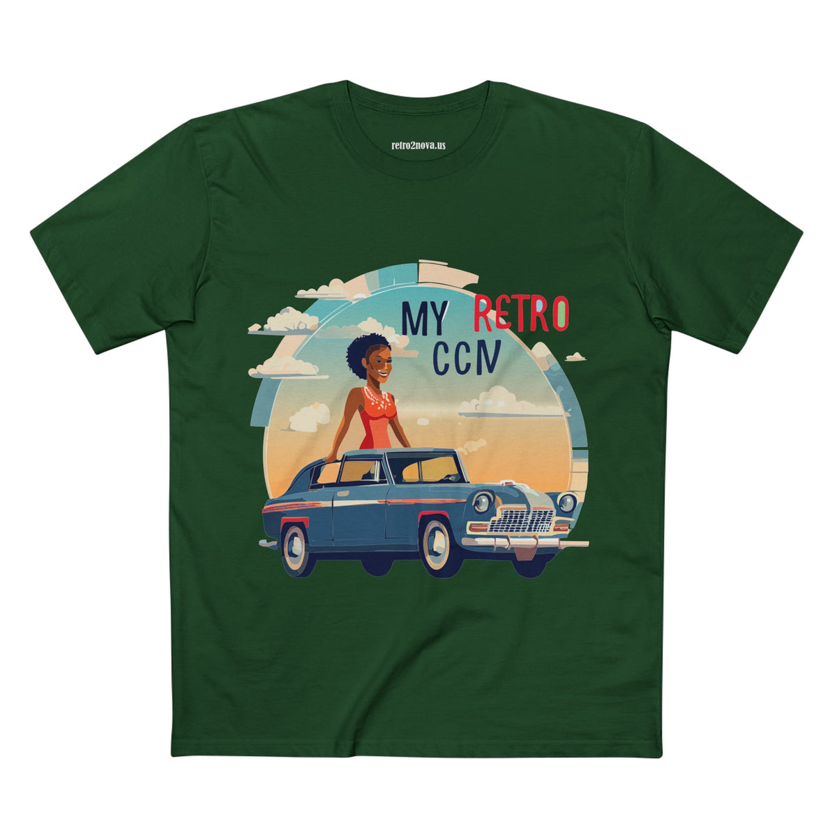 Retro Car Vintage Graphic Tee Staple Unisex 100 Cotton Tee Shirt - RC-14