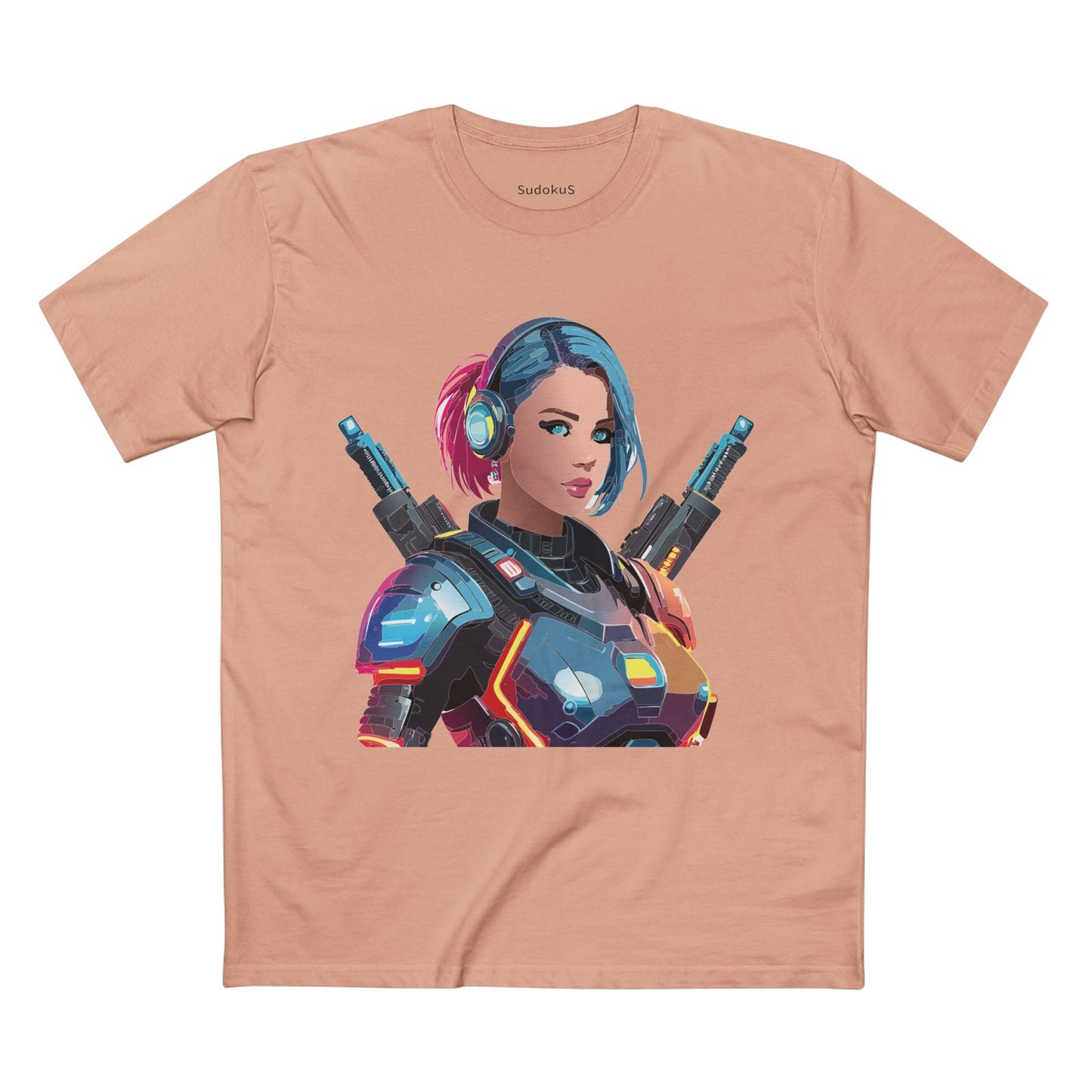 Army-woman Graphic Unisex 100 Cotton Staple Tee 8
