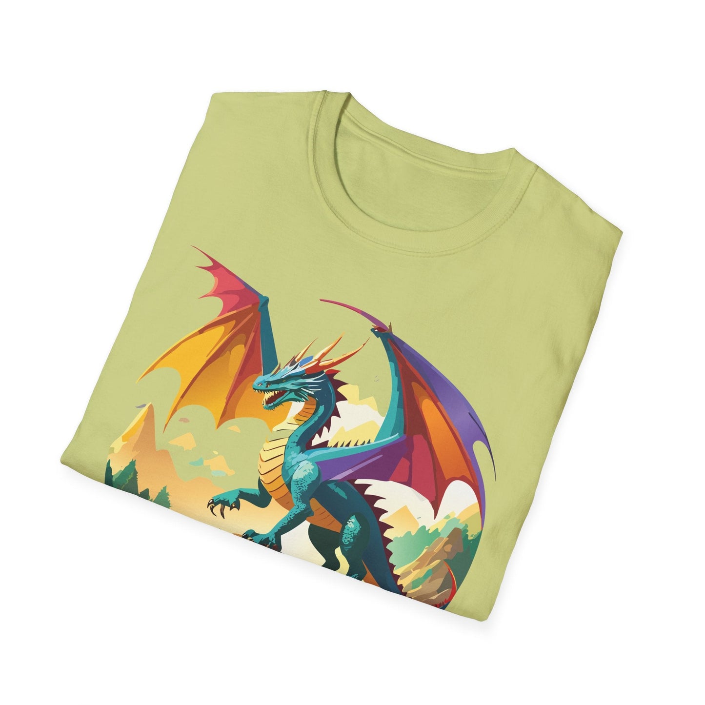 Dragon T Shirt Unisex Dragon Shirt Animal Design Softstyle Tee 100 Percent Cotton