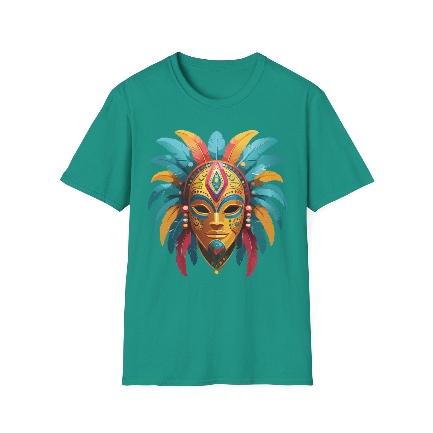 Unisex Mask Tee Shirt Masquerade Design Softstyle Gildan 64000 Comfortable Cotton Tee