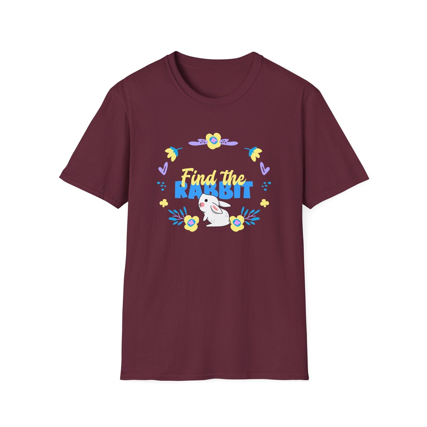 Easter Bunny T Shirt Unisex Gildan Softstyle 64000 Breathable Cotton Easter Design