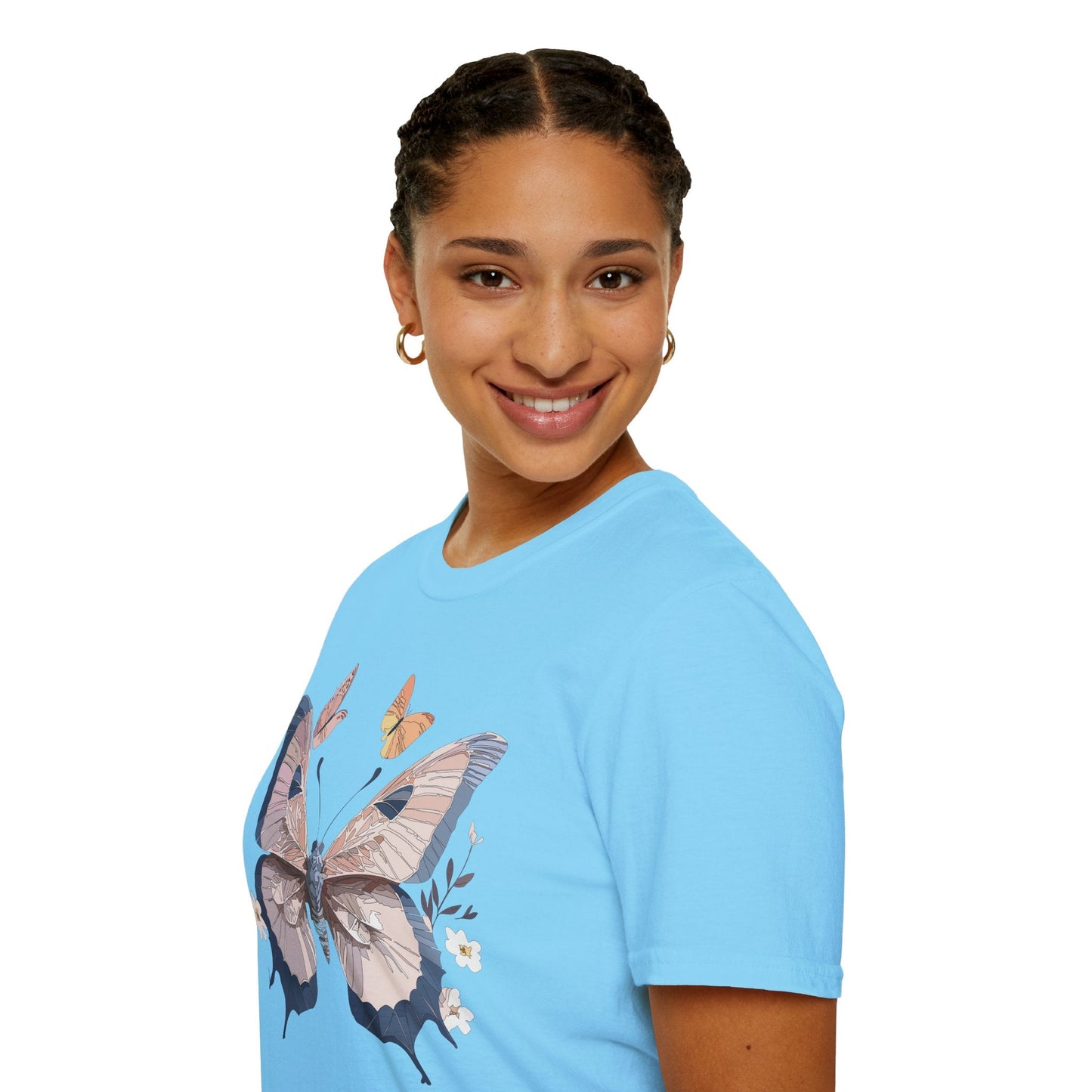 Butterfly Shirt Unisex T Shirt Monarch Print Gildan Softstyle 64000 Cotton Tee Quality