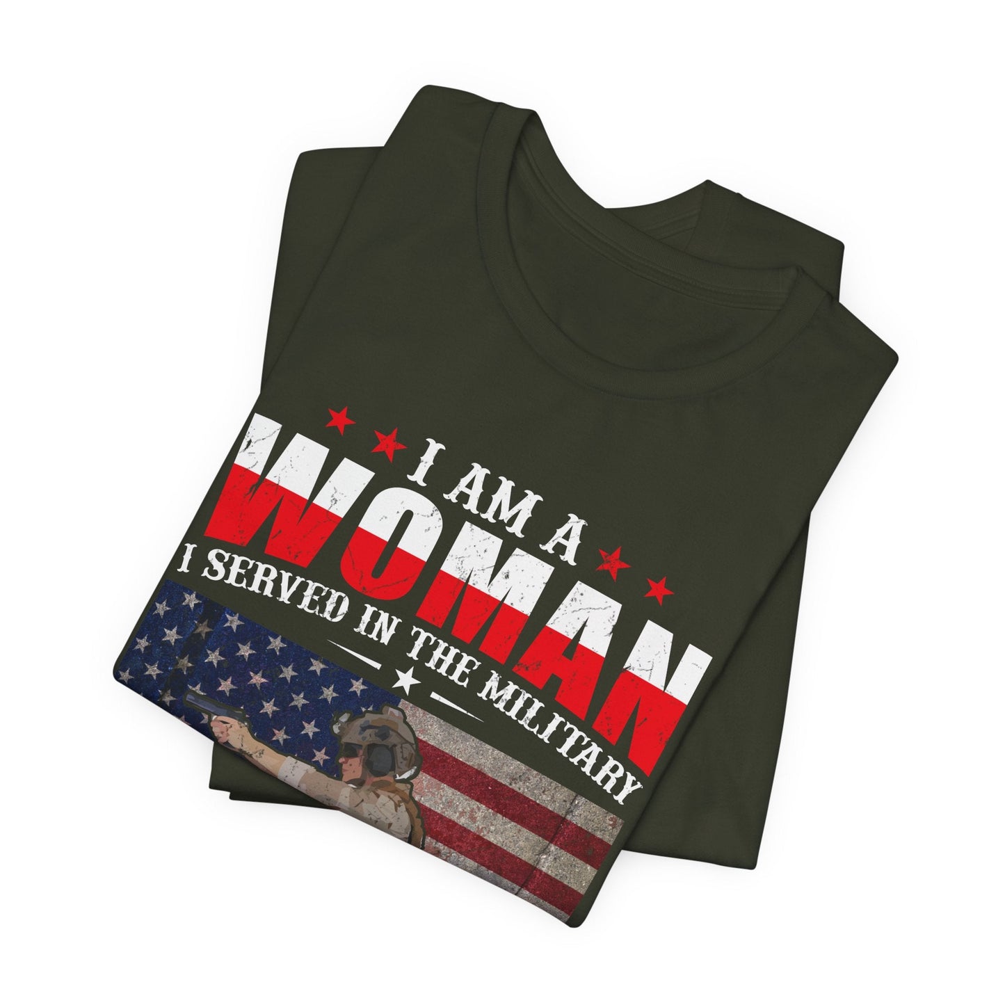 Army Veteran Patriotic Graphic Design Unisex Cotton T-Shirt v27