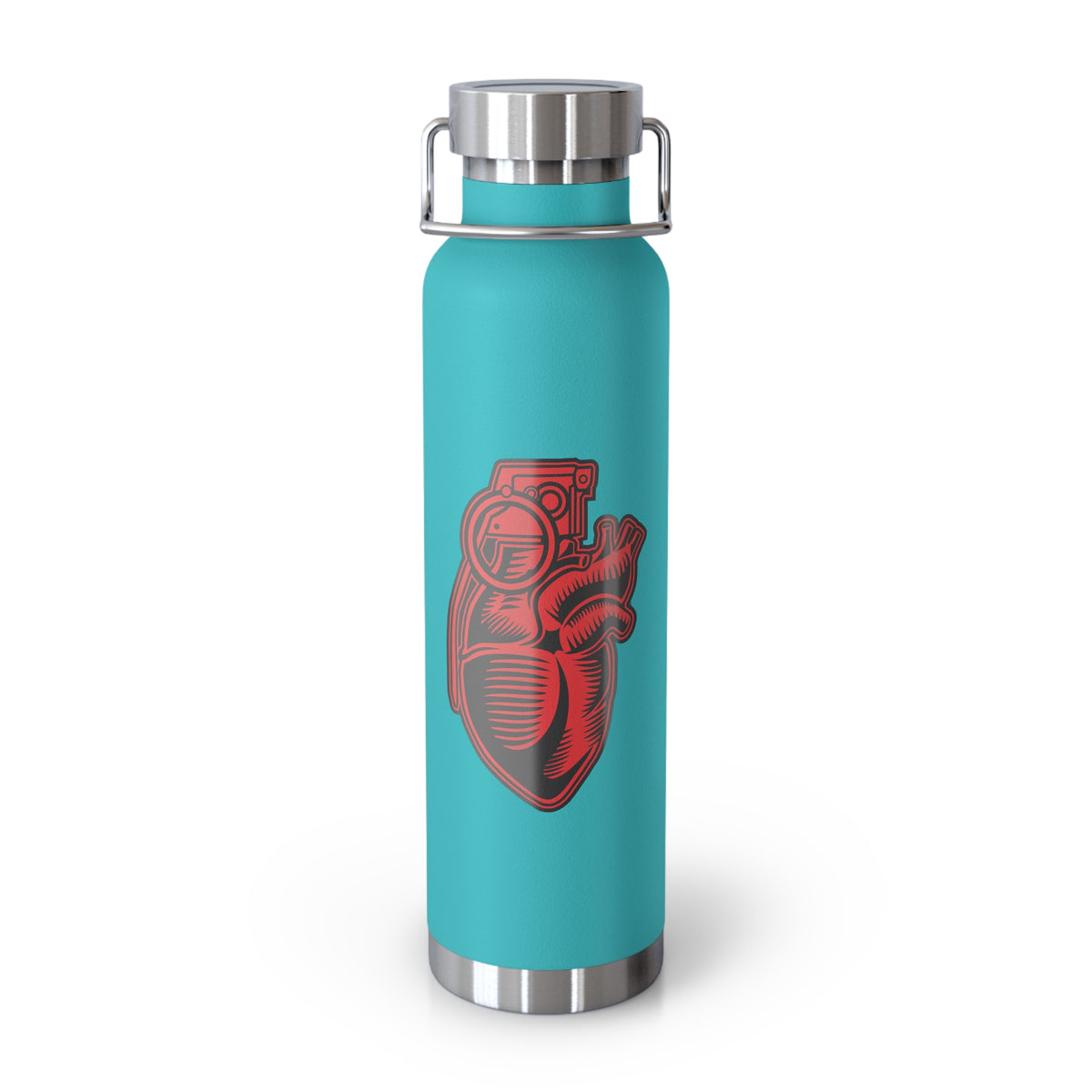 22oz Copper Insulated Water Bottle with Cartoon Design - CV89