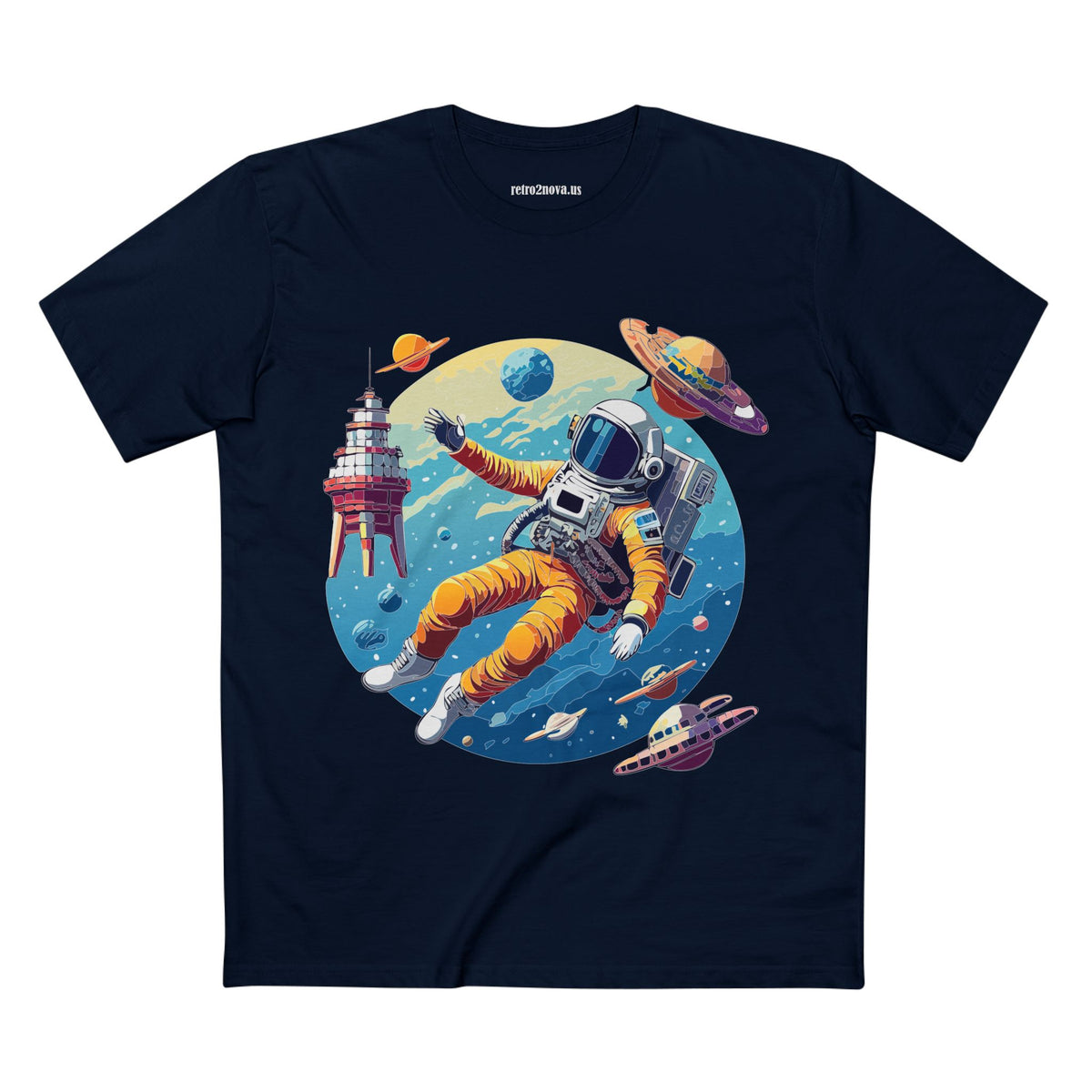 Cosmos Astronaut Graphic Tee Staple Unisex 100 Cotton Tee Shirt - CS-39