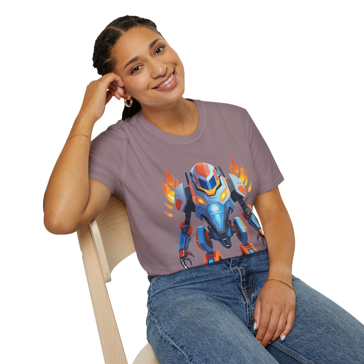 Cyborg Tee Unisex Robot Shirt Terminator Shirt Art Design Gildan Softstyle 64000 Cotton Tee